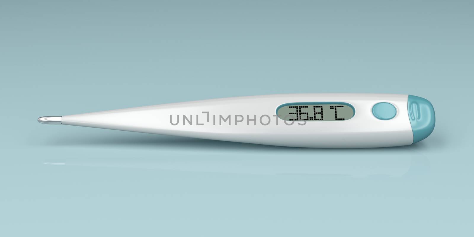 Digital thermometer, 3d rendered image