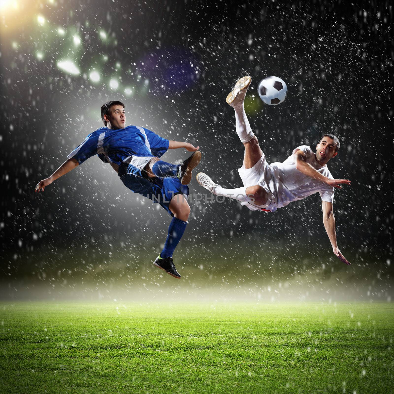 Image of two football players at stadium