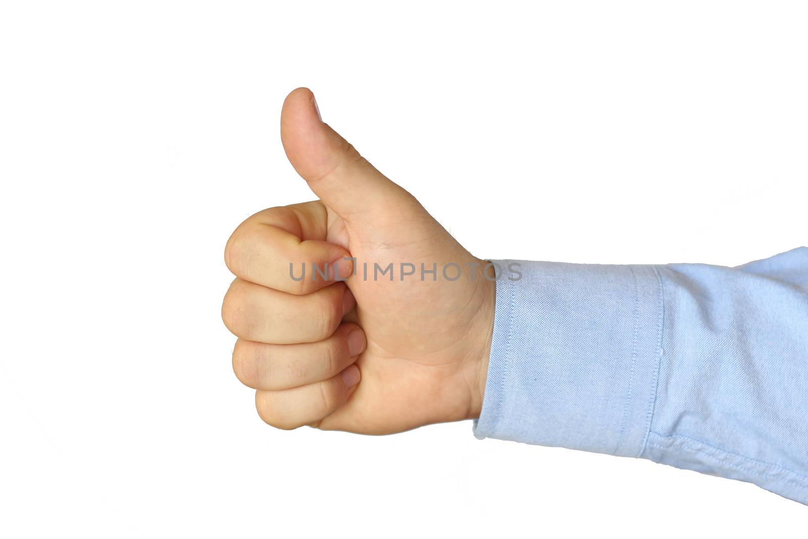 Man giving a thumbs up gesture by HD_premium_shots