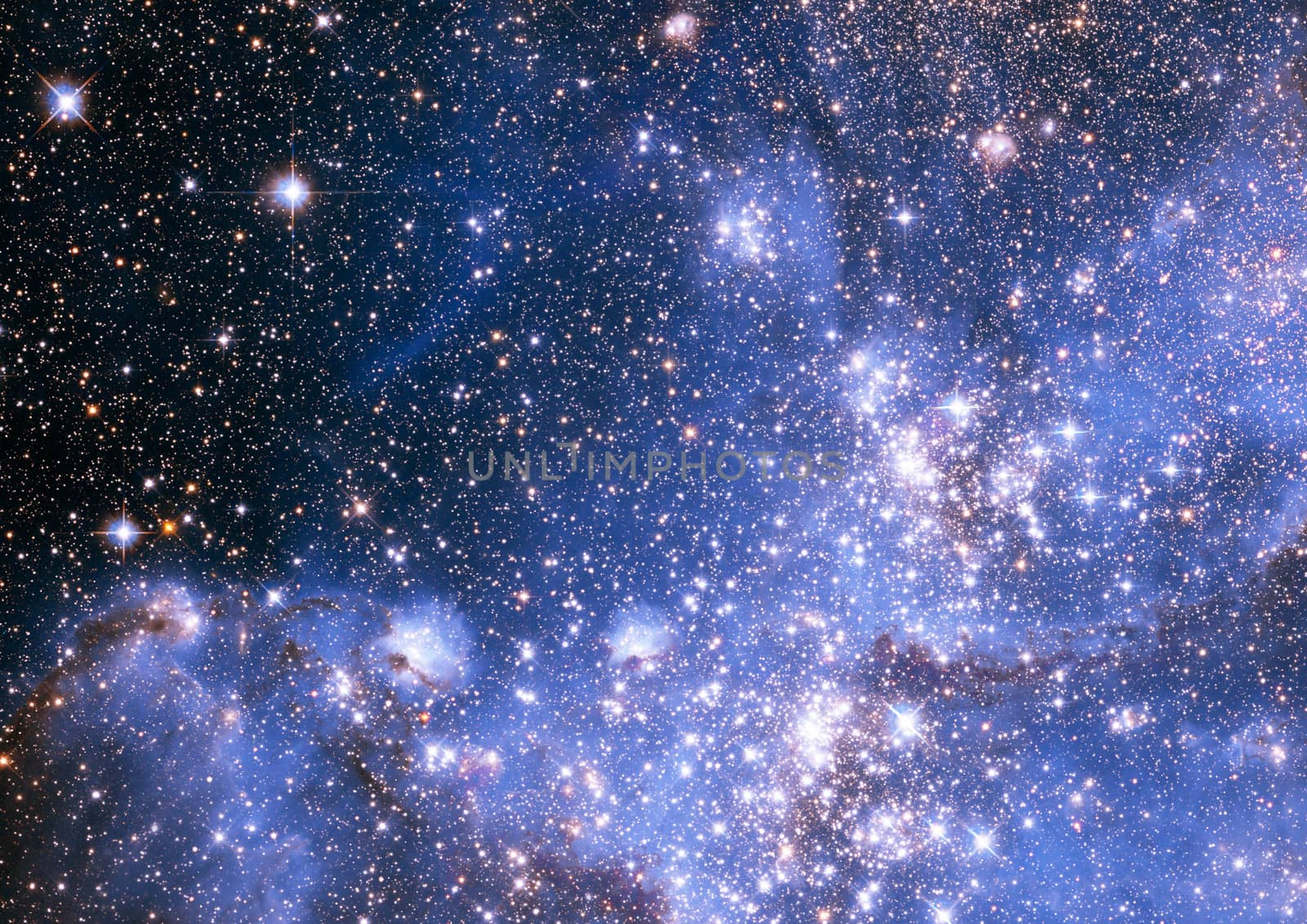 Small part of an infinite star field of space in the Universe. "Elements of this image furnished by NASA".