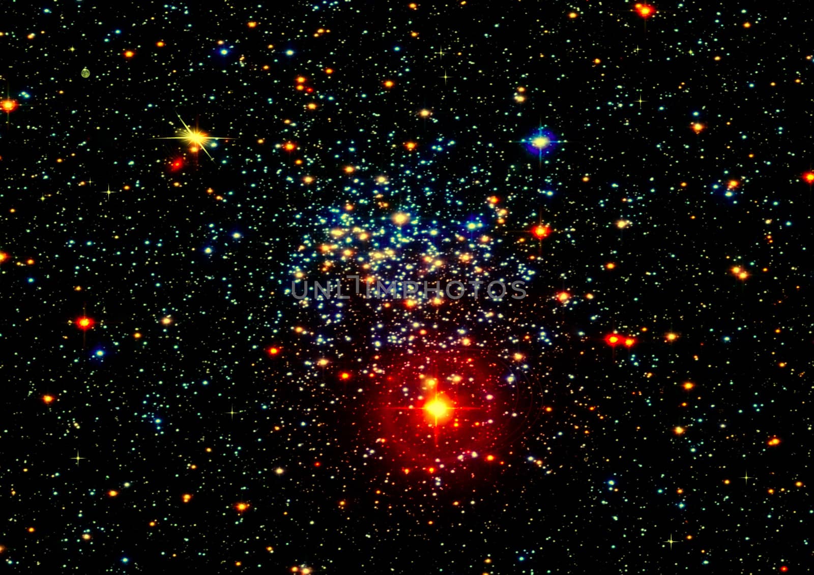 Star field in space and a gas congestion. "Elements of this image furnished by NASA".