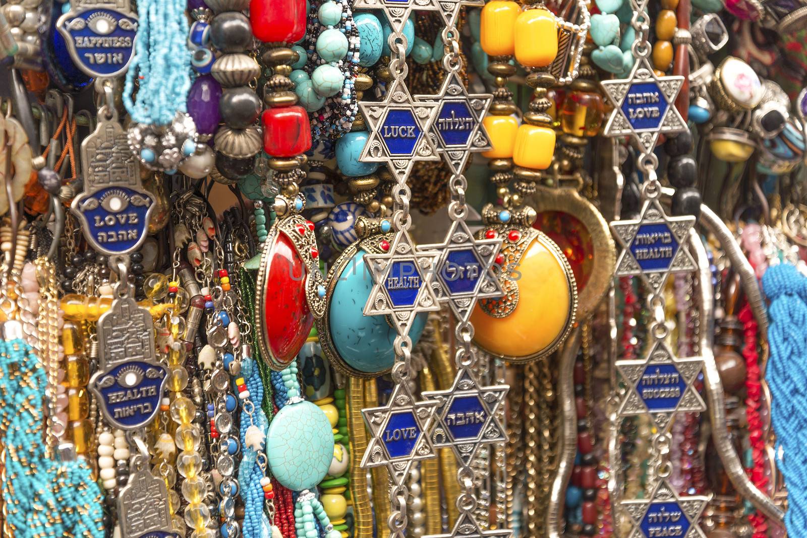 tourist souvenirs in jerusalem market israel