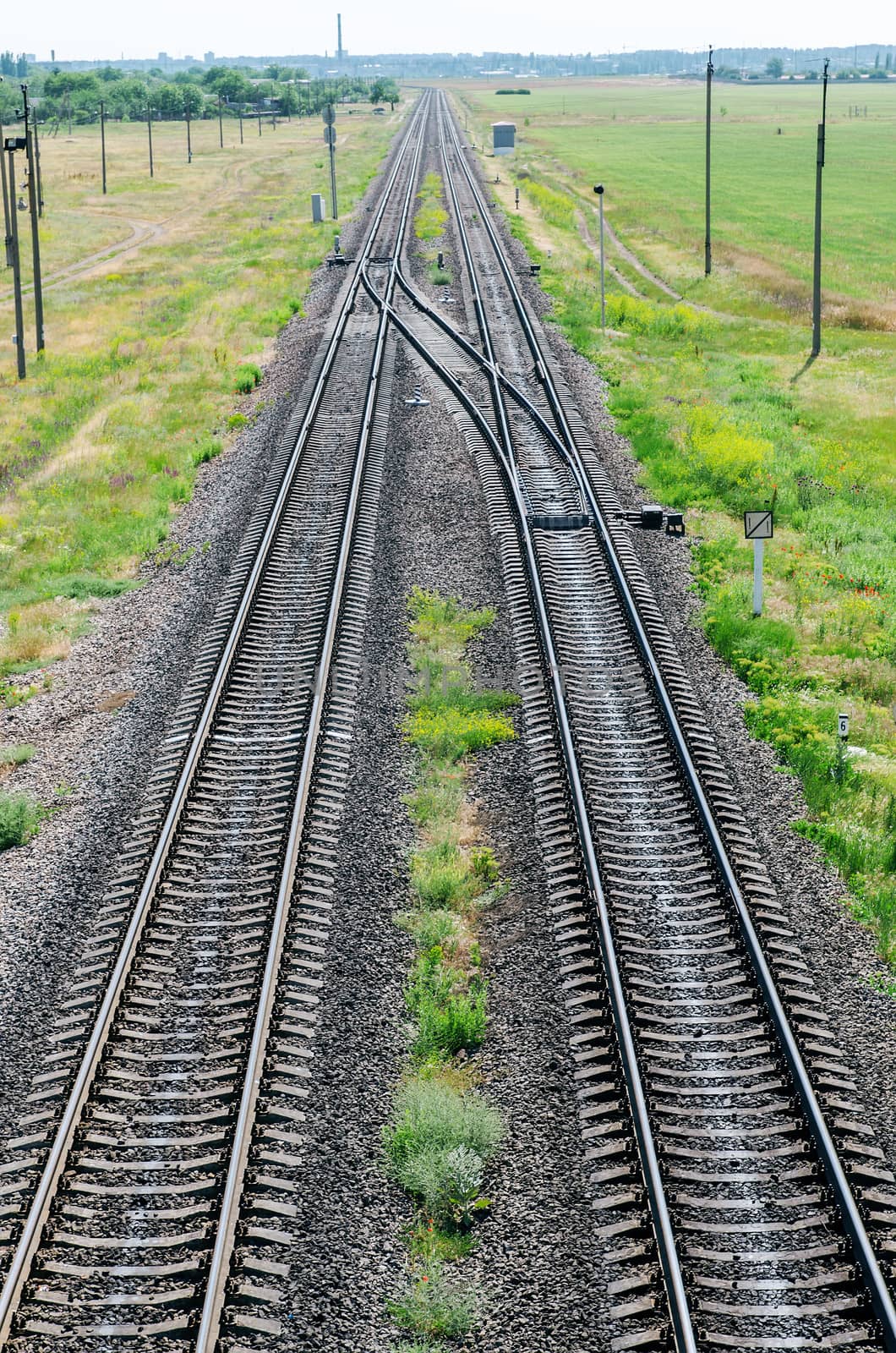 two railroad to horizon