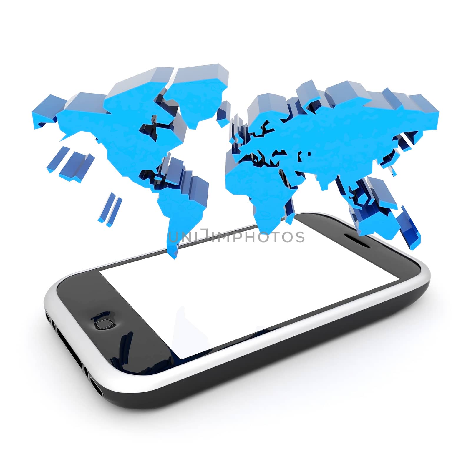 Image smartphone isolated on a white background