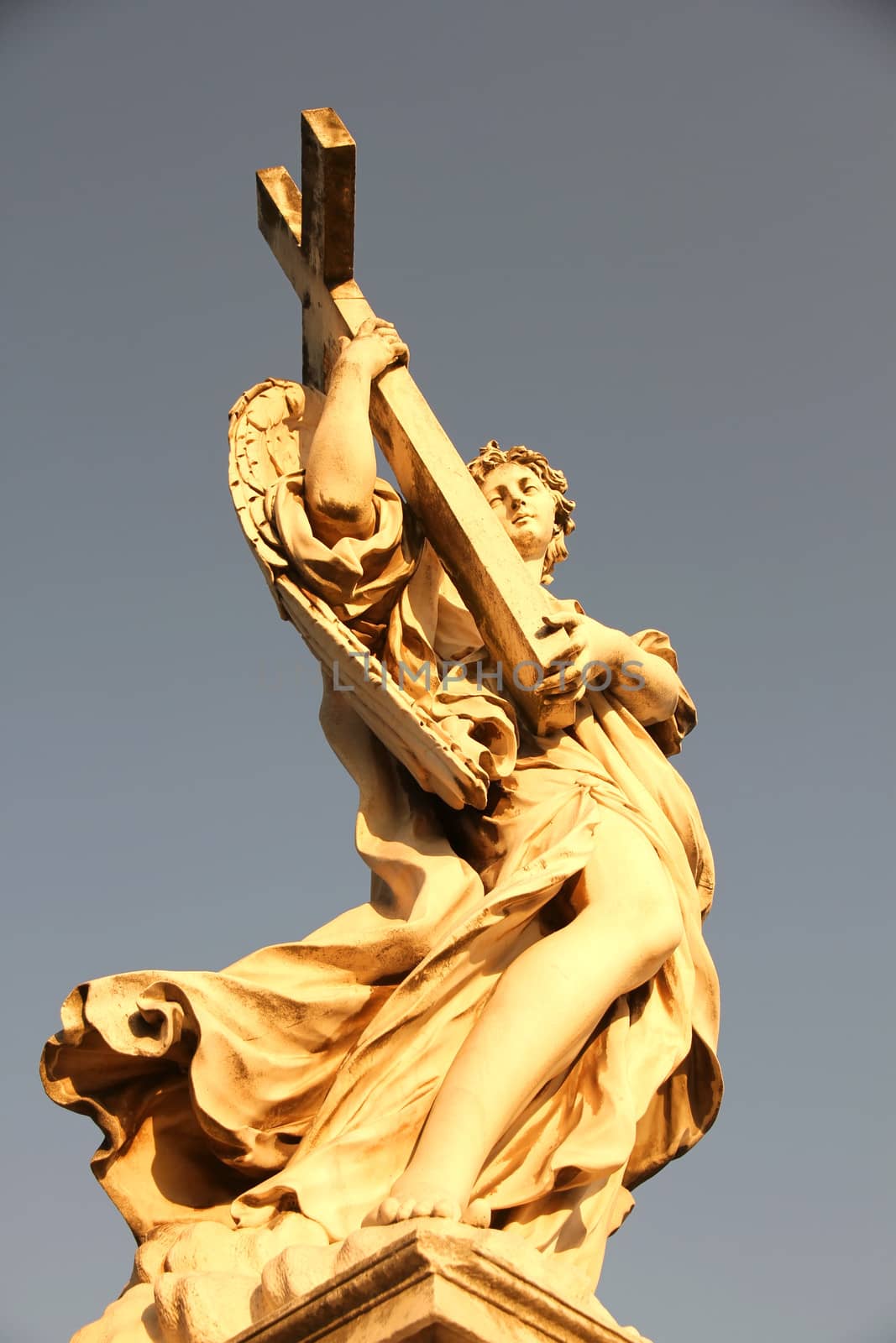 Statue in Rome, Italy close to the Castel Sant Angelo.