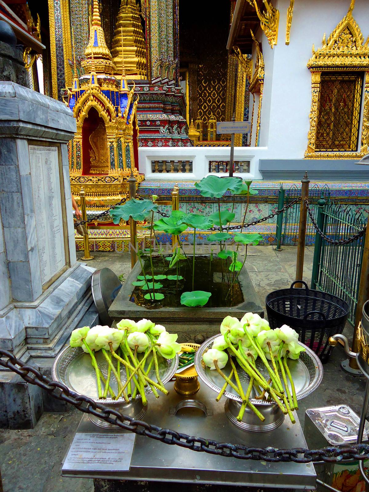 offerings at a buddhist temple