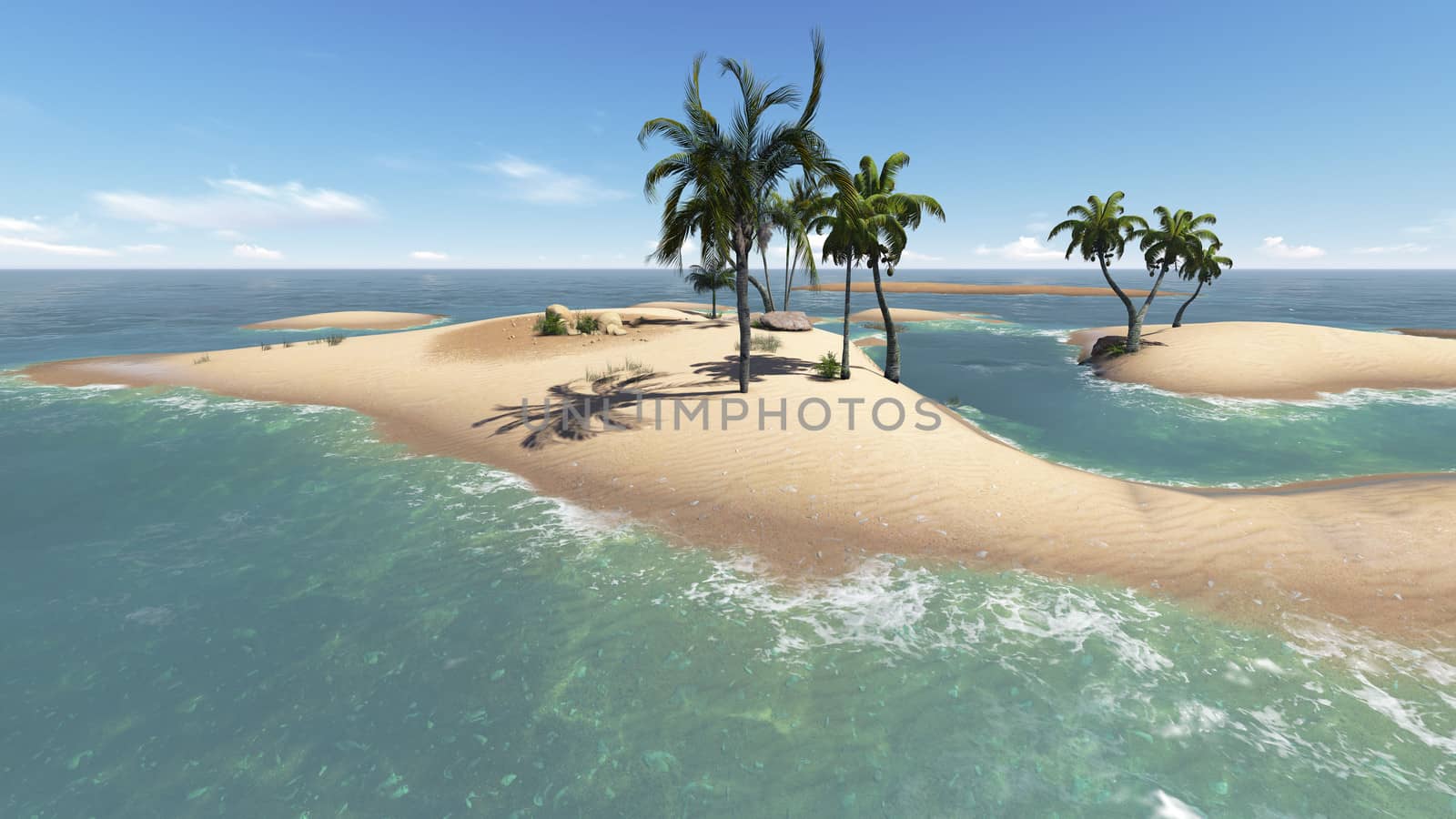 Paradise Island for two made in 3d software