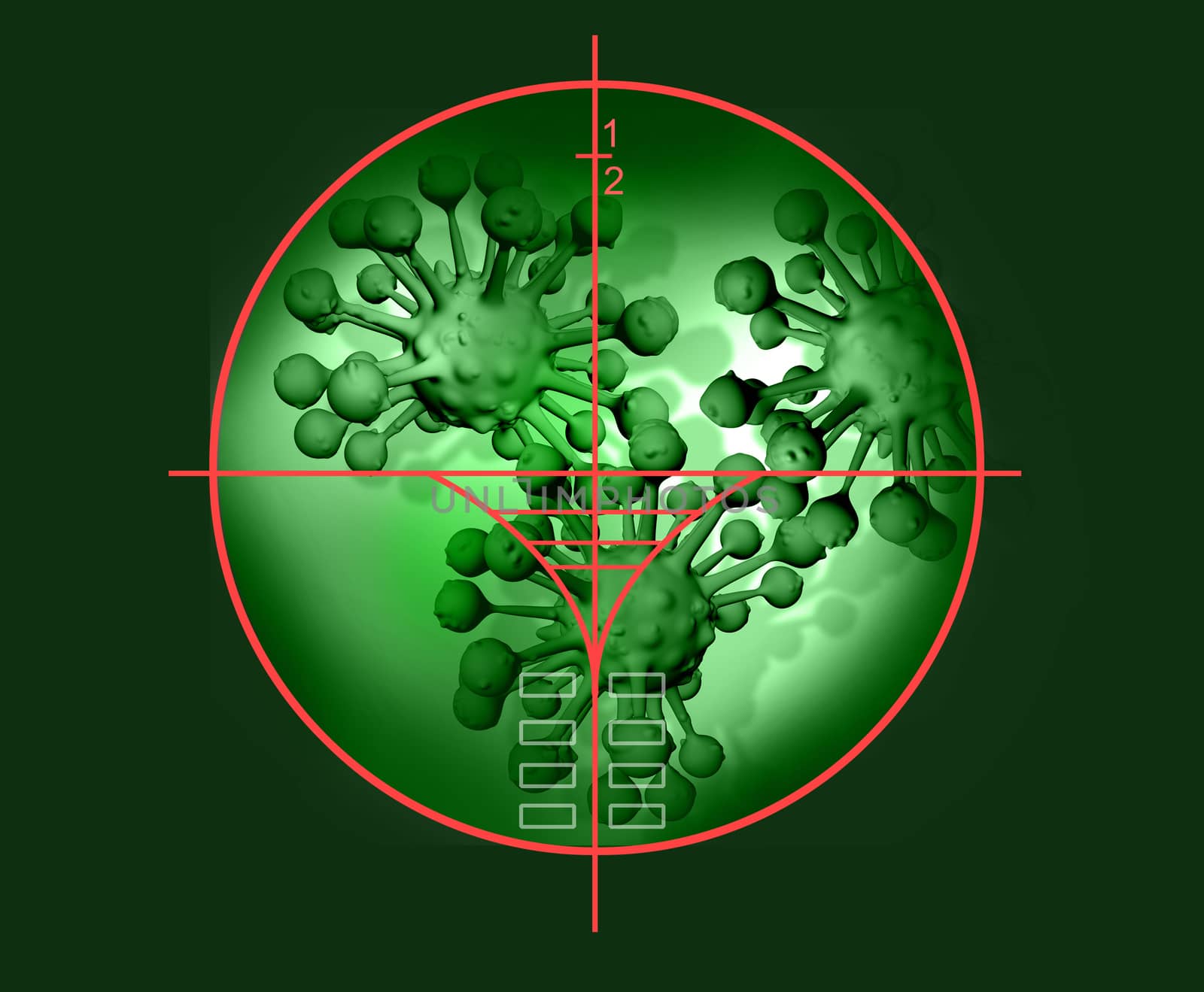 cloud of micro organizam made in 3d software