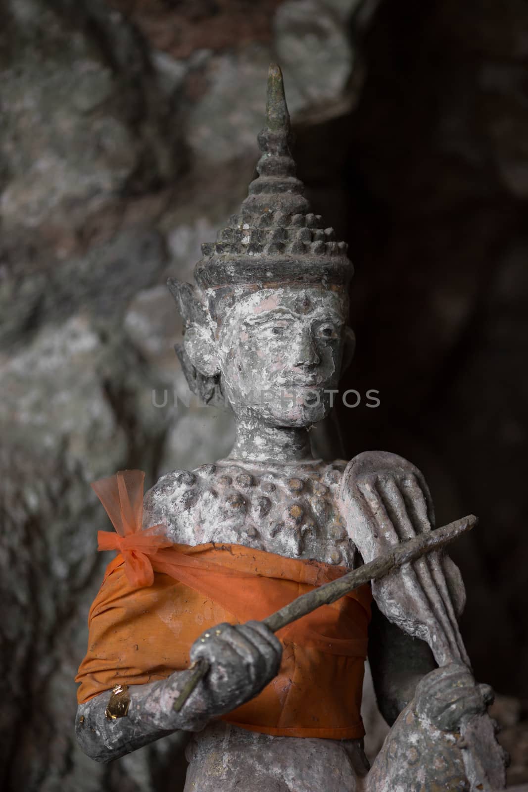 ancient buddha statue in yala cave temple, thailand