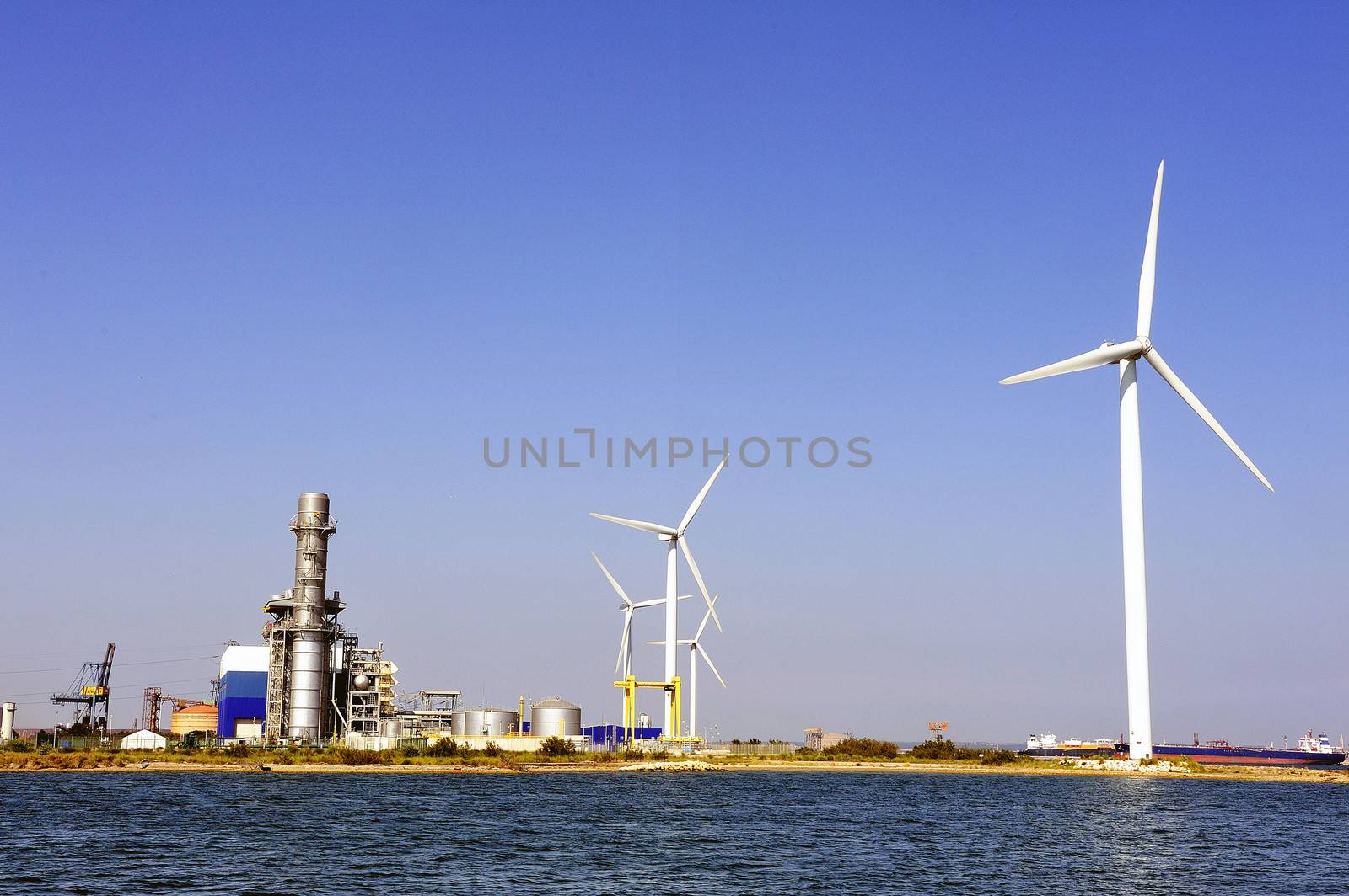 Industry on the wearing of Fos-sur-Mer beside Marseille.