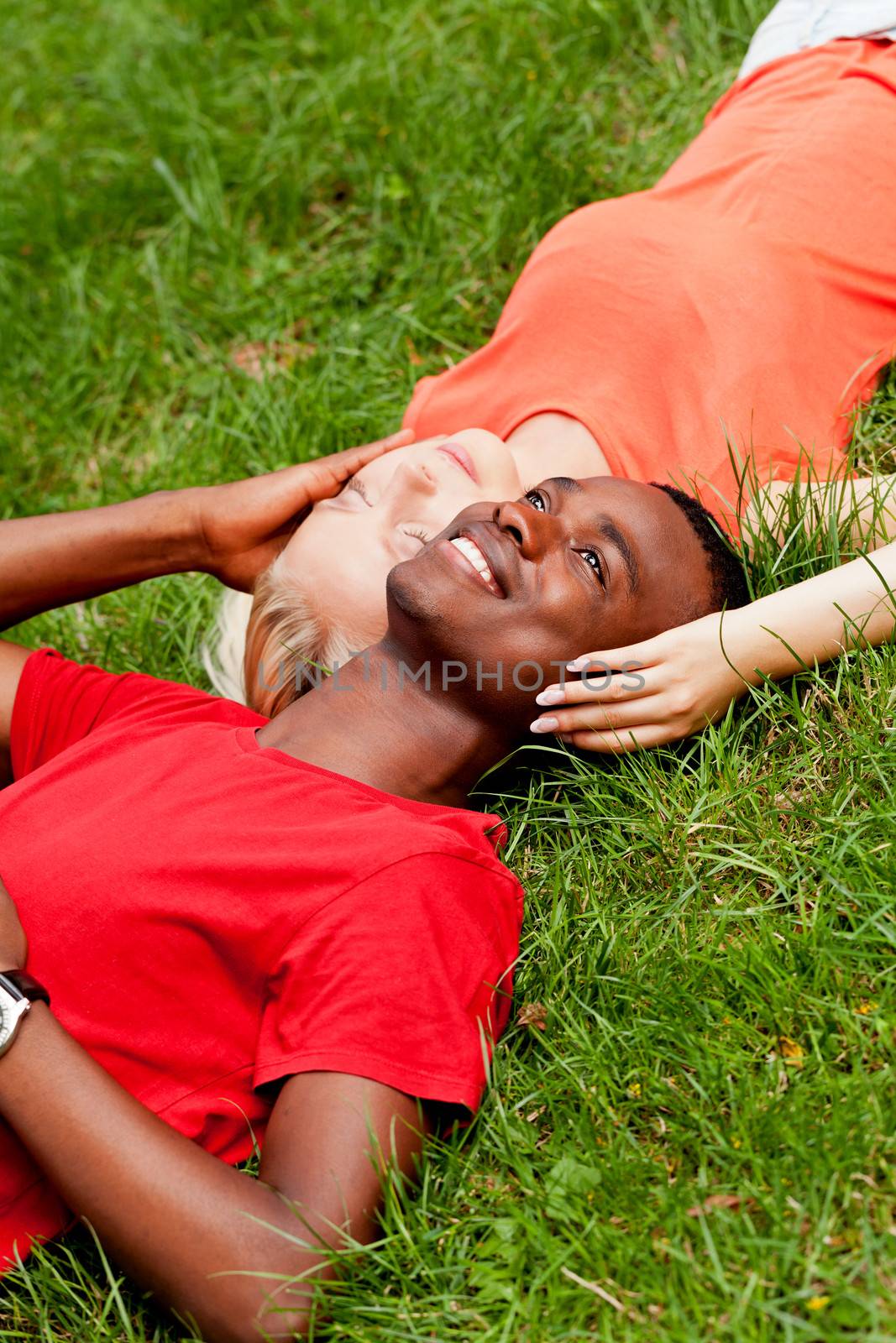 young couple in love summertime fun happiness romance outdoor colorful