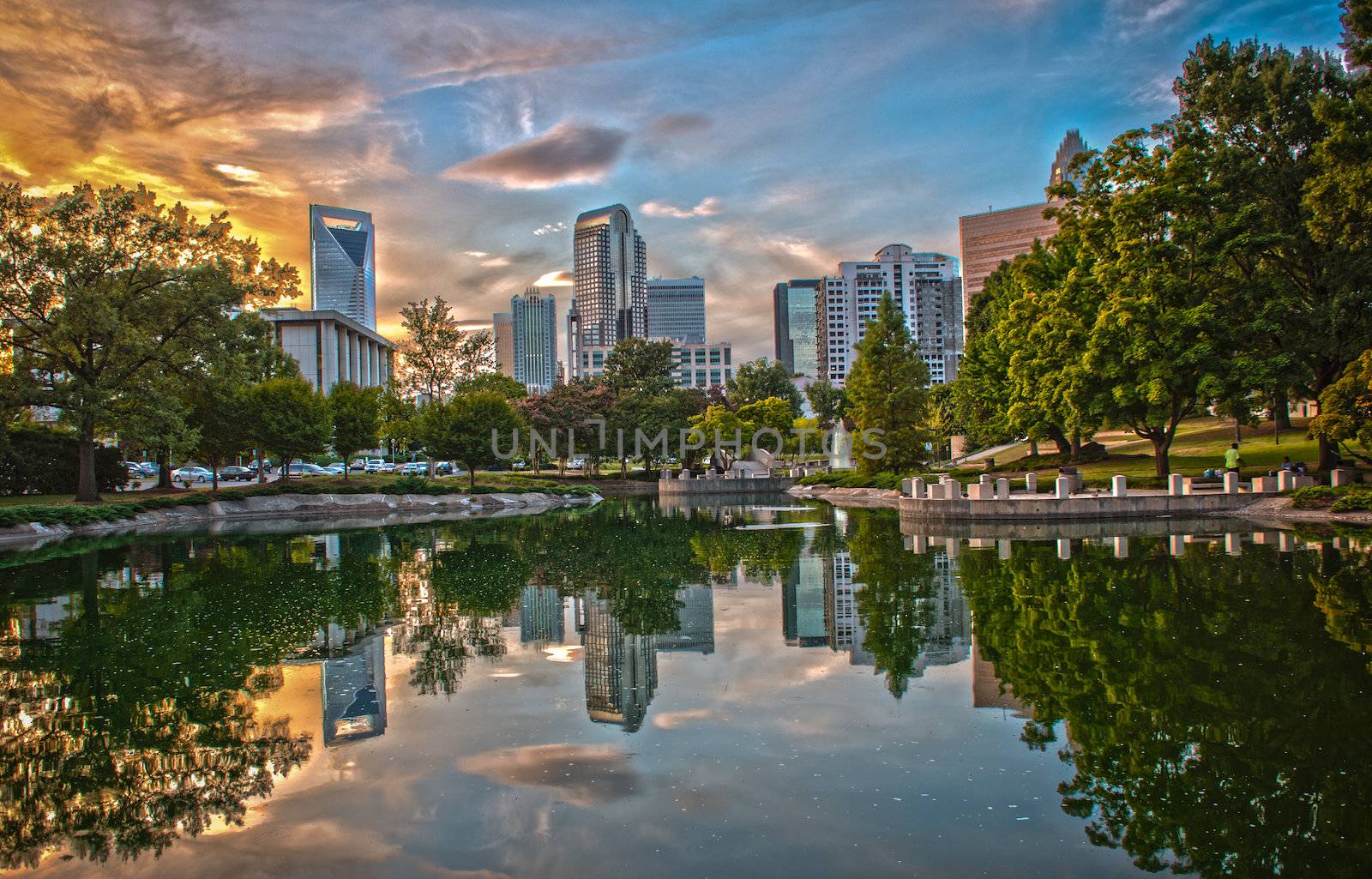 Skyline of Uptown Charlotte, North Carolina. by digidreamgrafix