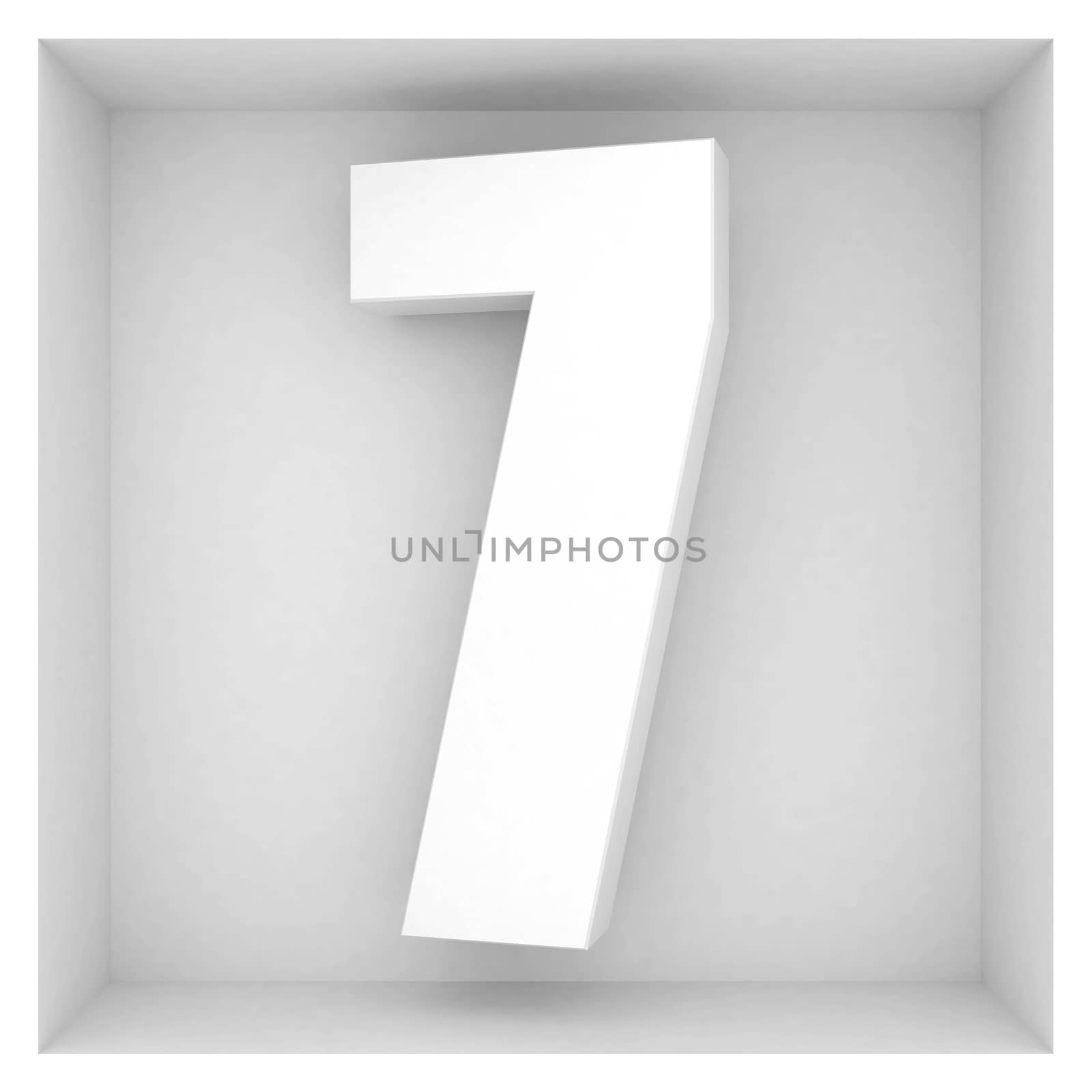 beautiful volume number on the gray background
