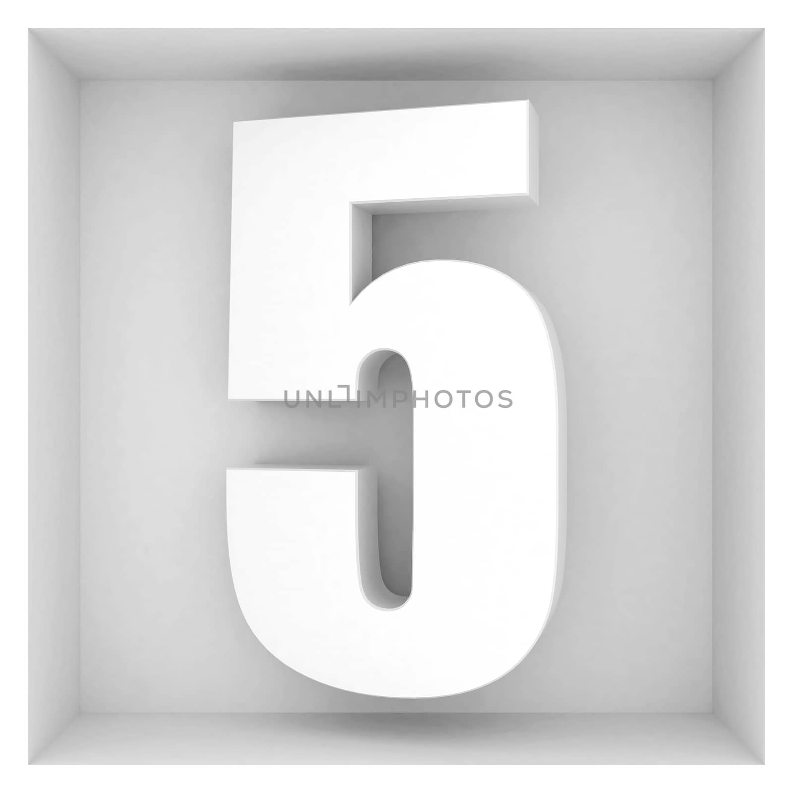 beautiful volume number on the gray background