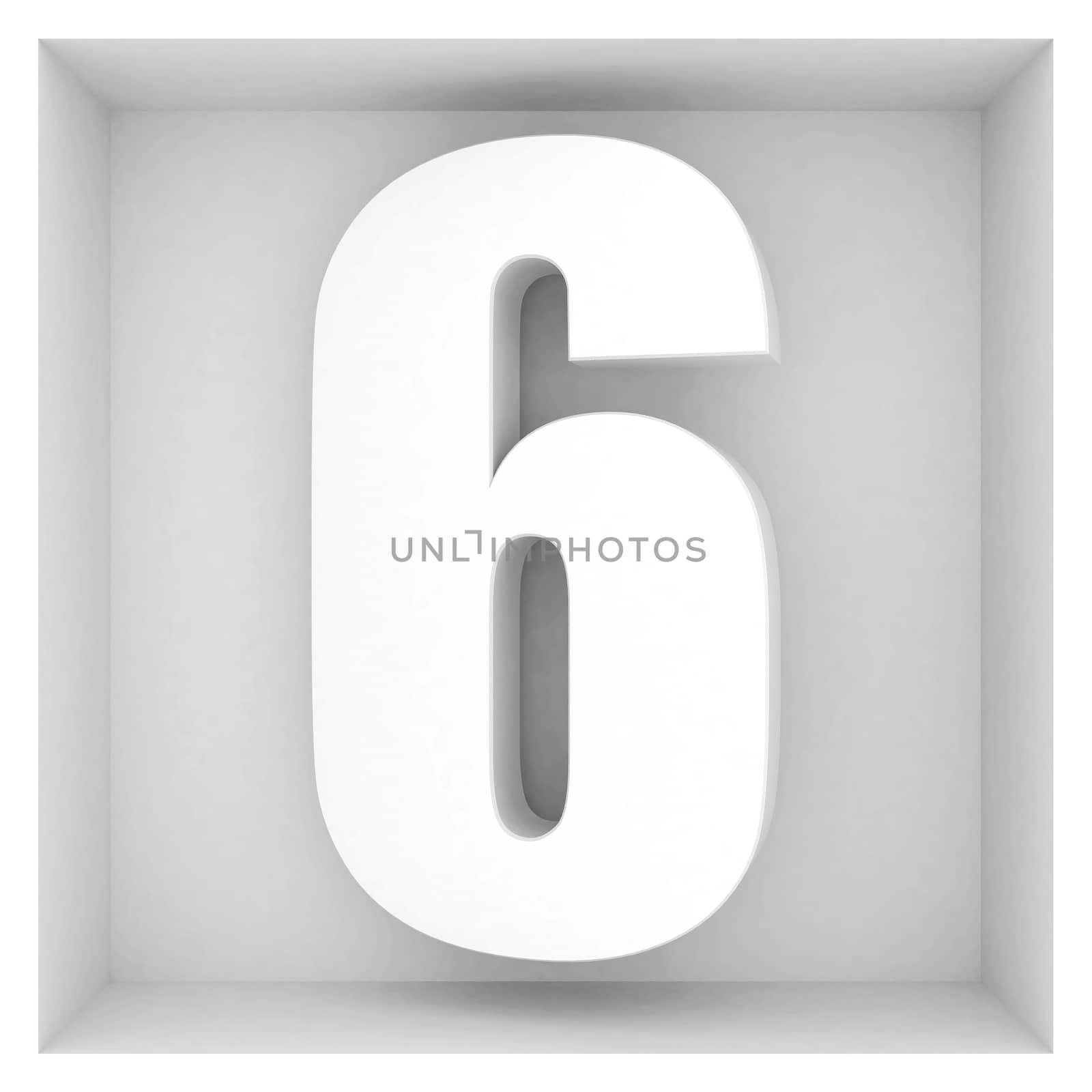 beautiful volume number on the gray background