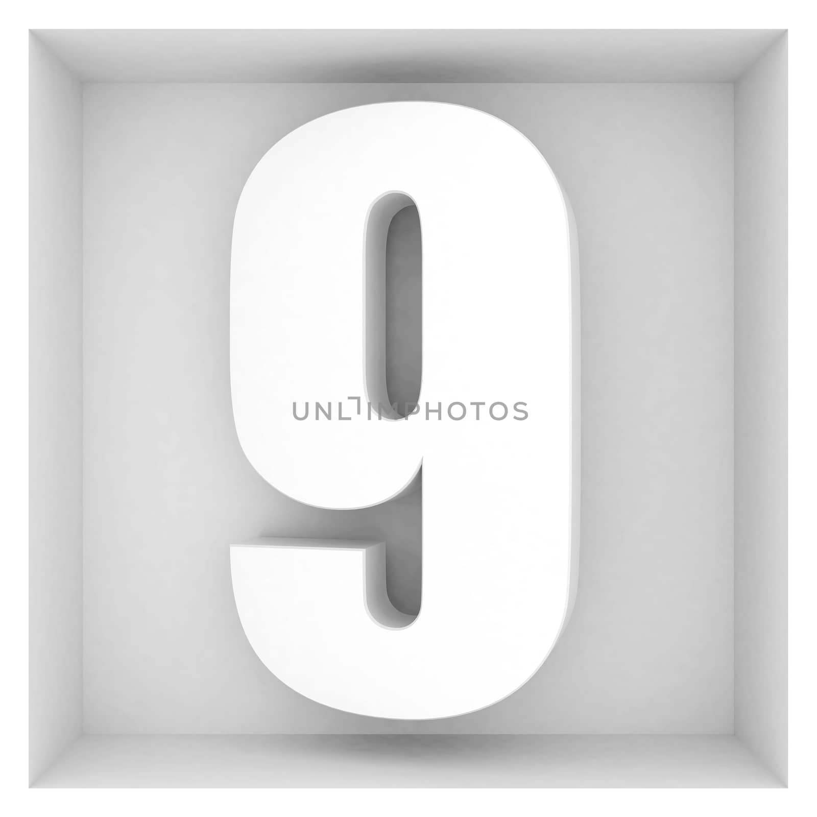 beautiful volume number on the gray background
