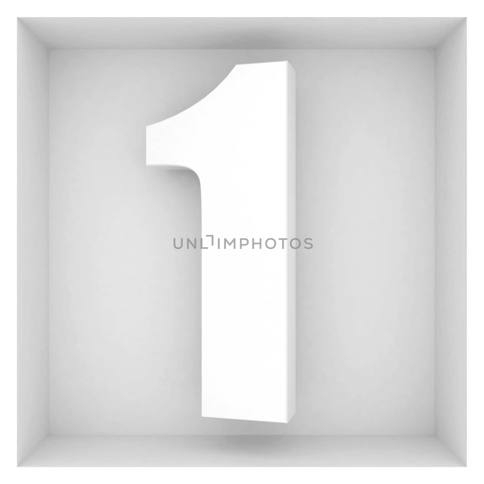 beautiful volume number on the gray background