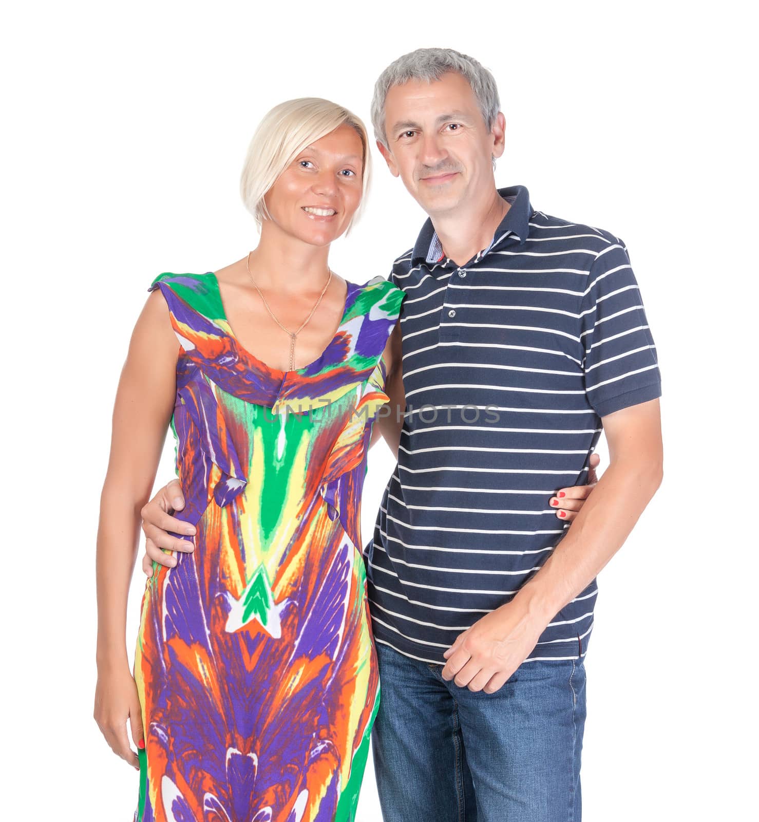 Smiling attractive middle-aged couple by Discovod