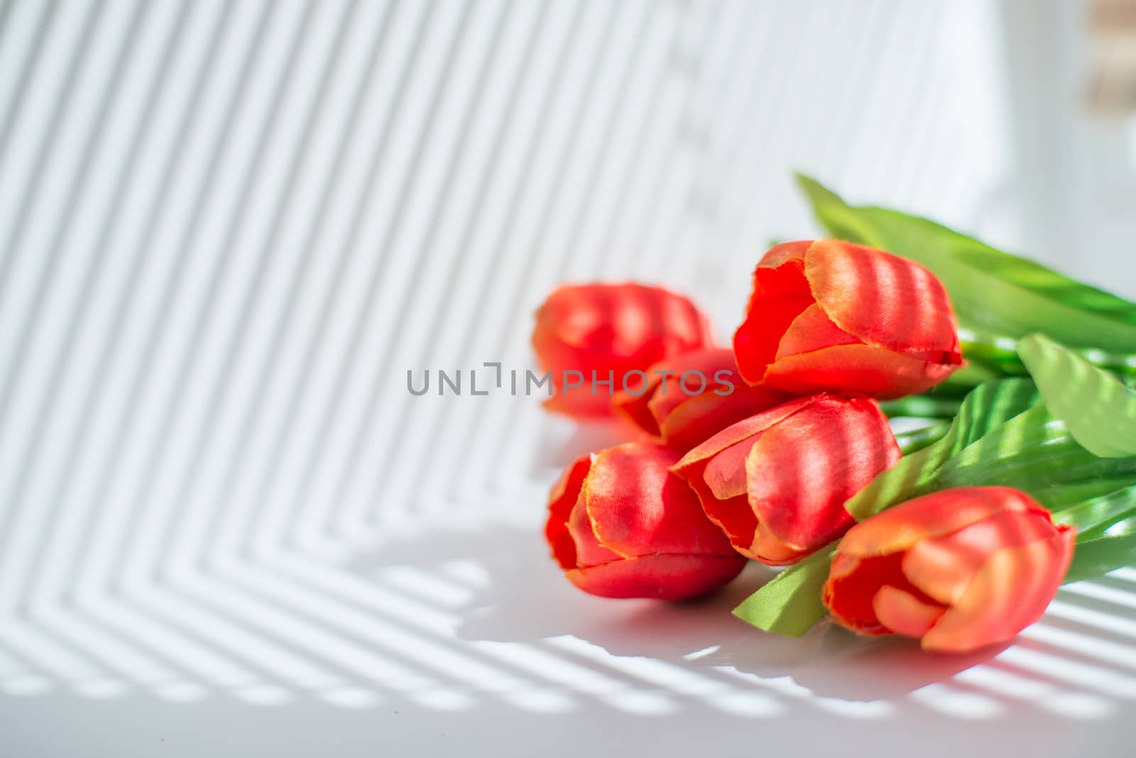 bouquet of red tulips by GekaSkr