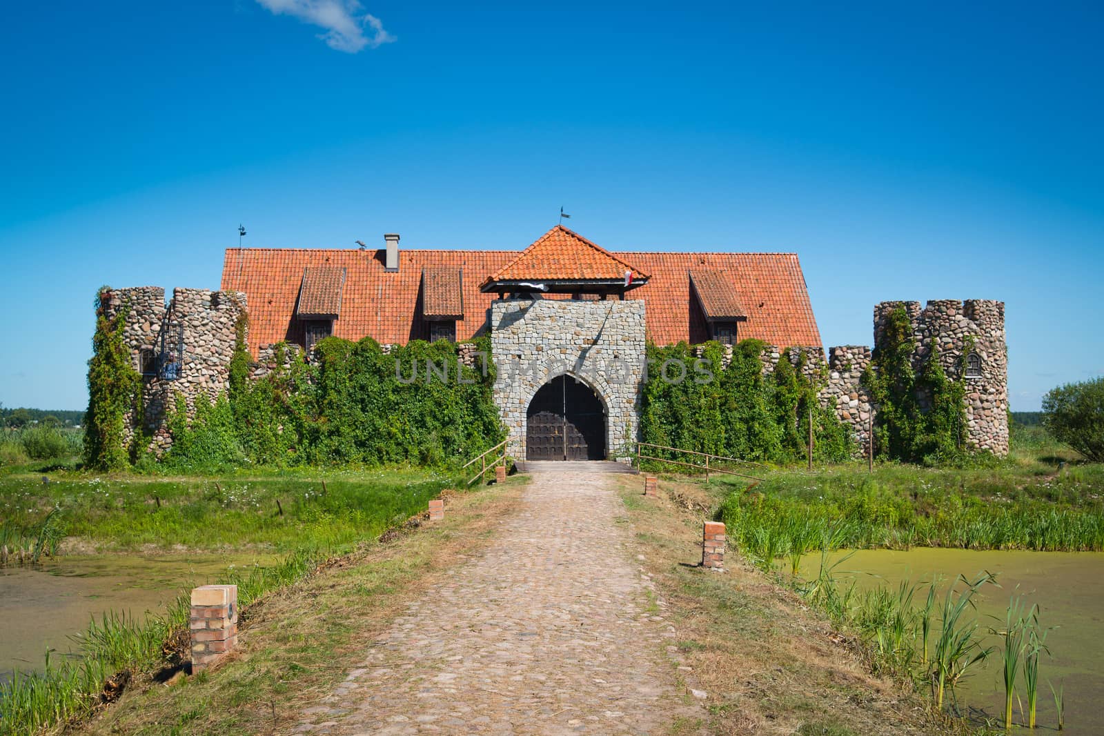 Old castle in Kiermusy - eastern Poland