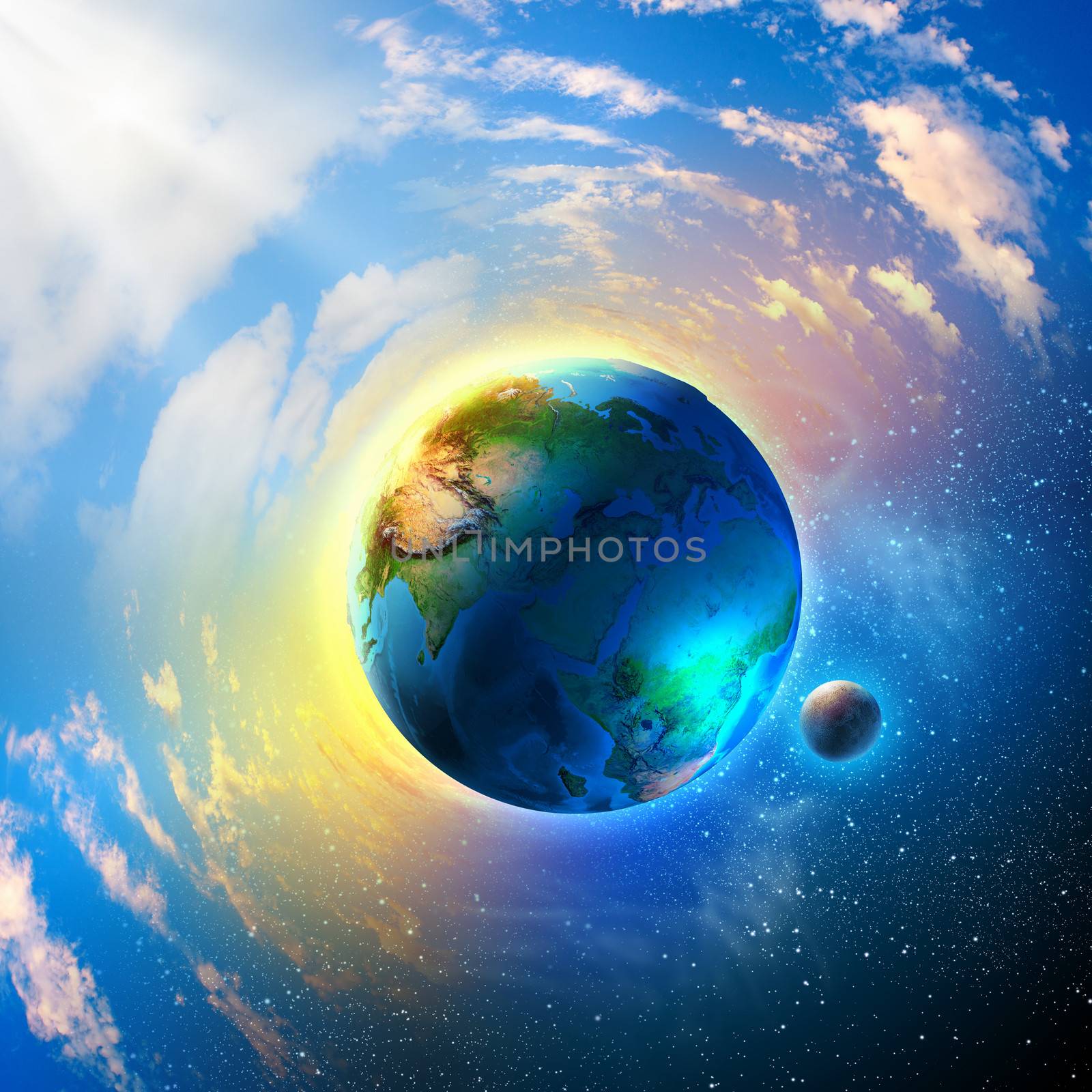 Image of earth planet. Elements of this image are furnished by NASA