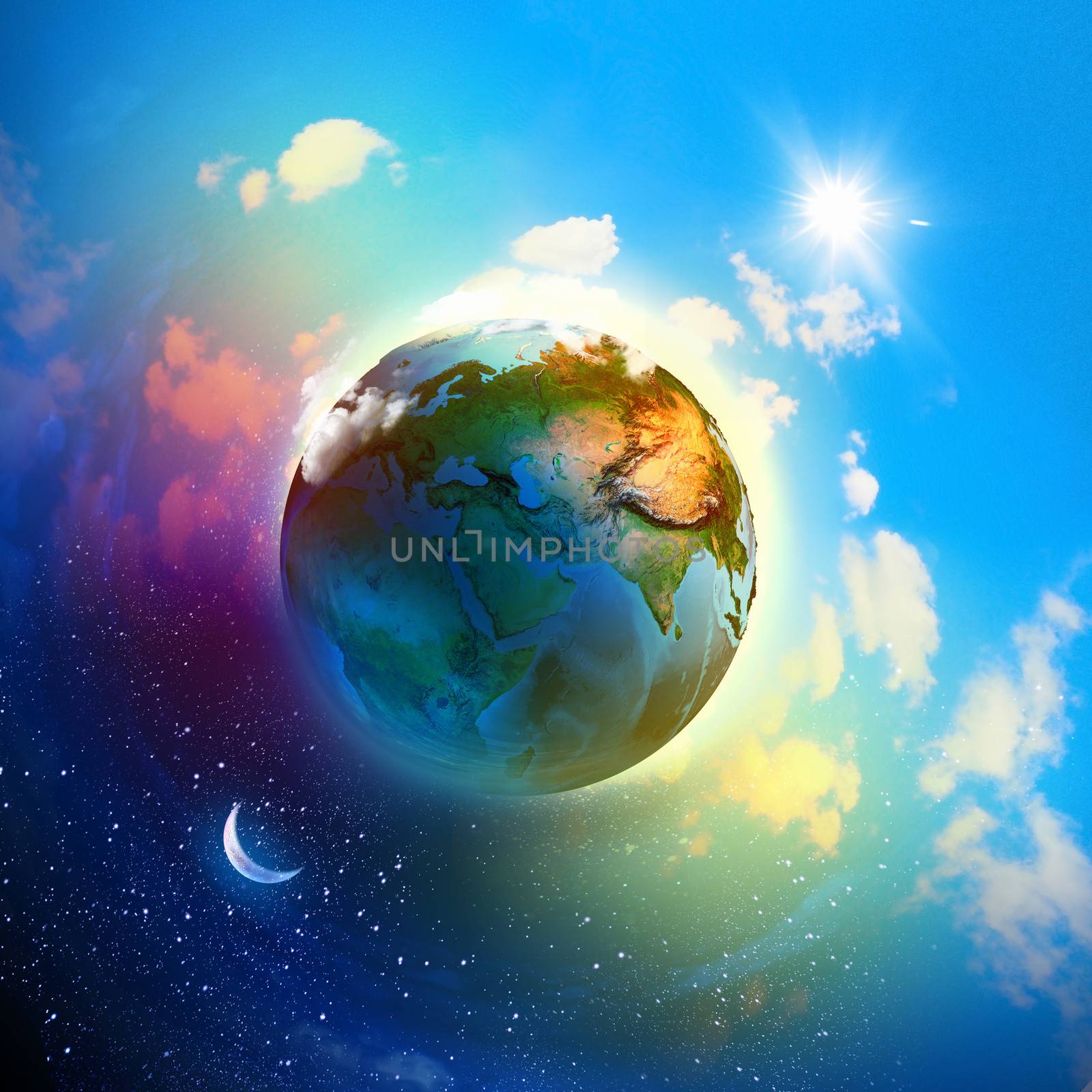 Image of earth planet. Elements of this image are furnished by NASA