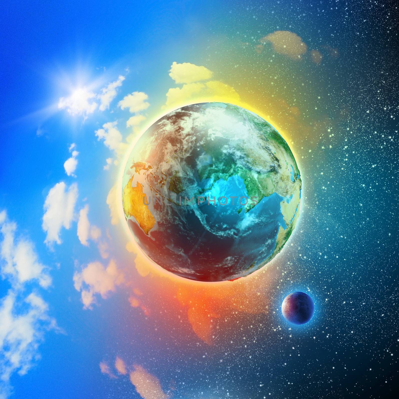 Image of earth planet. Elements of this image are furnished by NASA