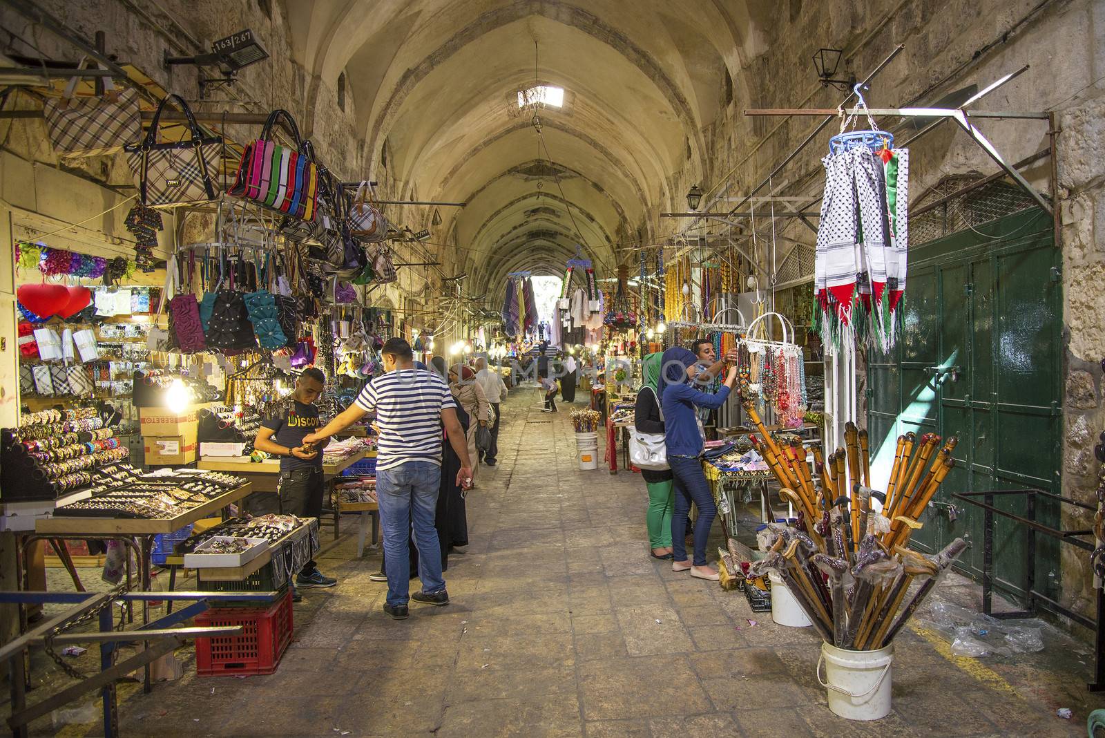 souk market in jerusalem old town israel by jackmalipan