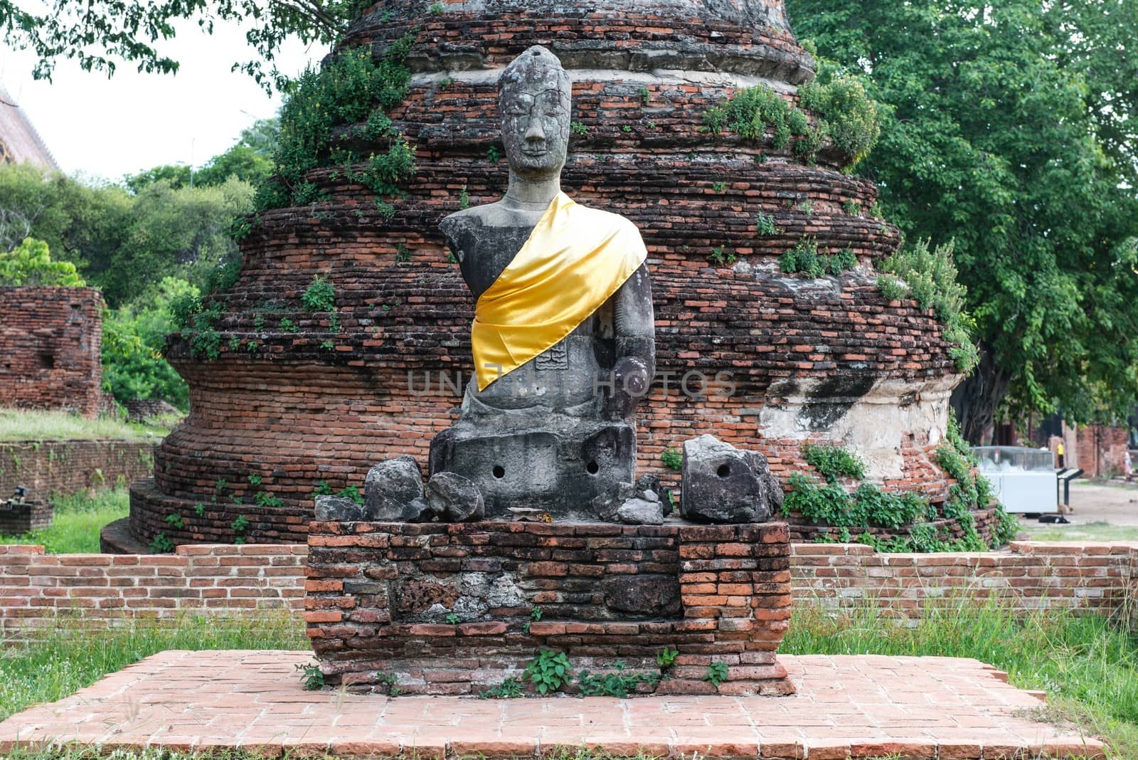 Ancient buddha partly damage by sasilsolutions