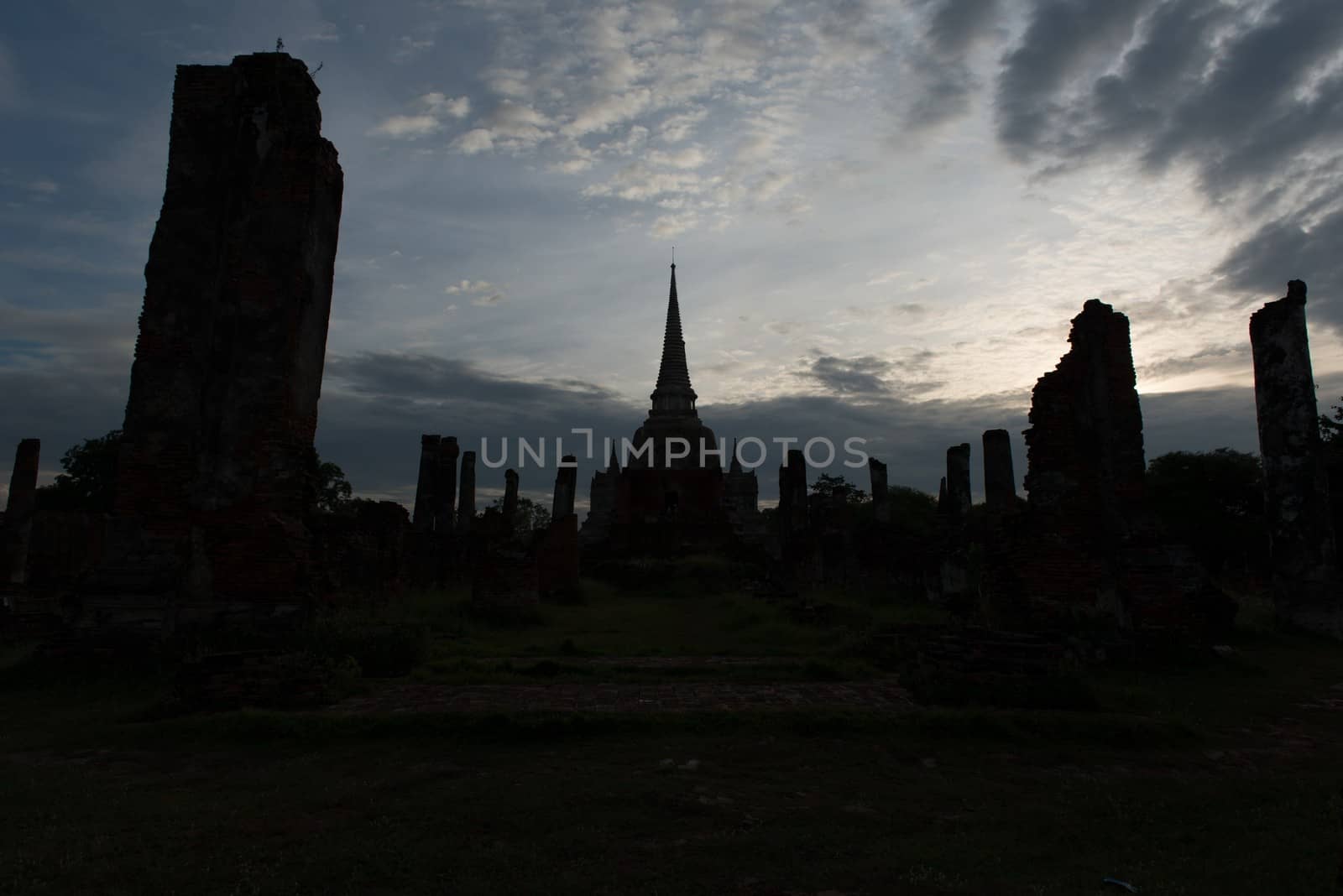 The ancient city of Thailand with ancient architecture style