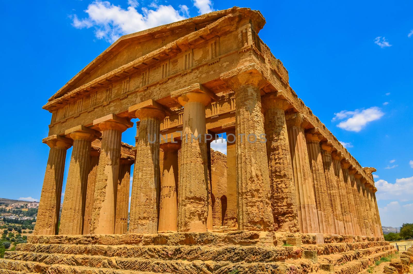 Ruins of ancient temple in Agrigento, Sicily, Italy
