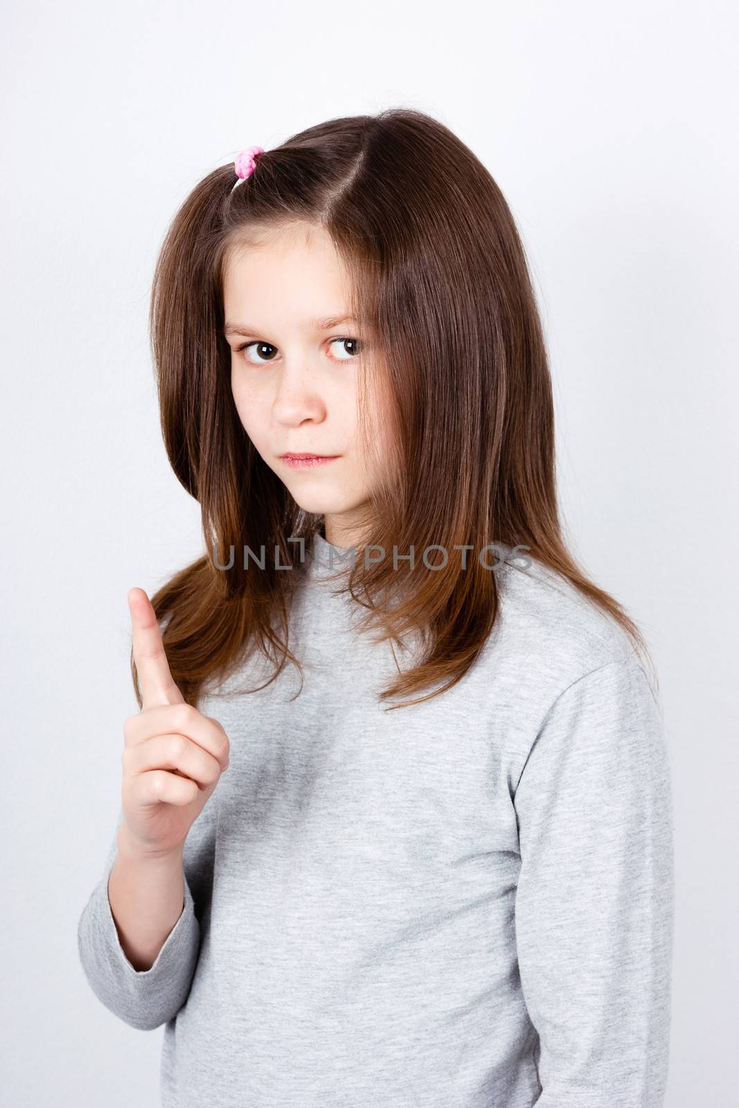 teenage girl on a light background. portrait