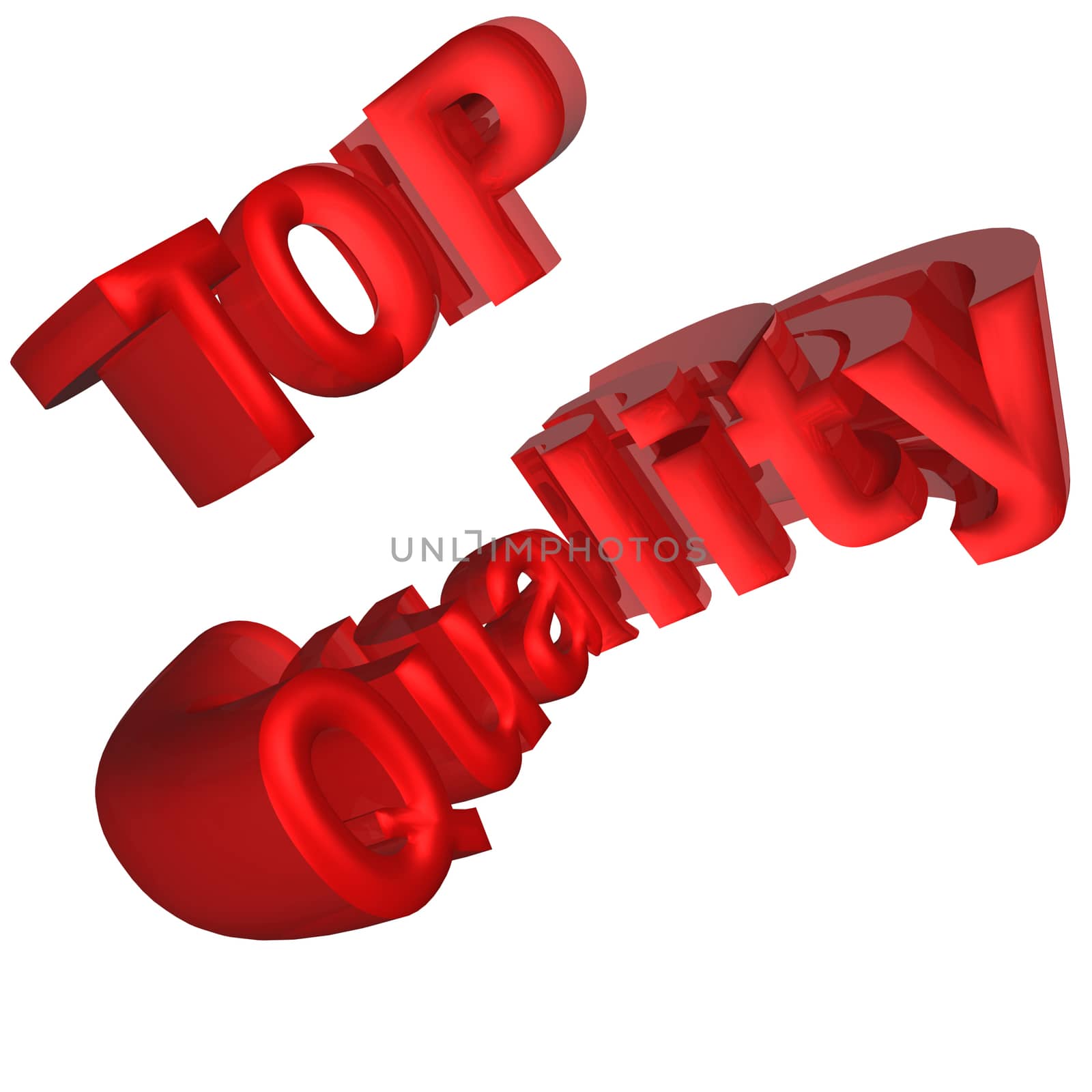 glossy red three-dimensional inscription Top quality