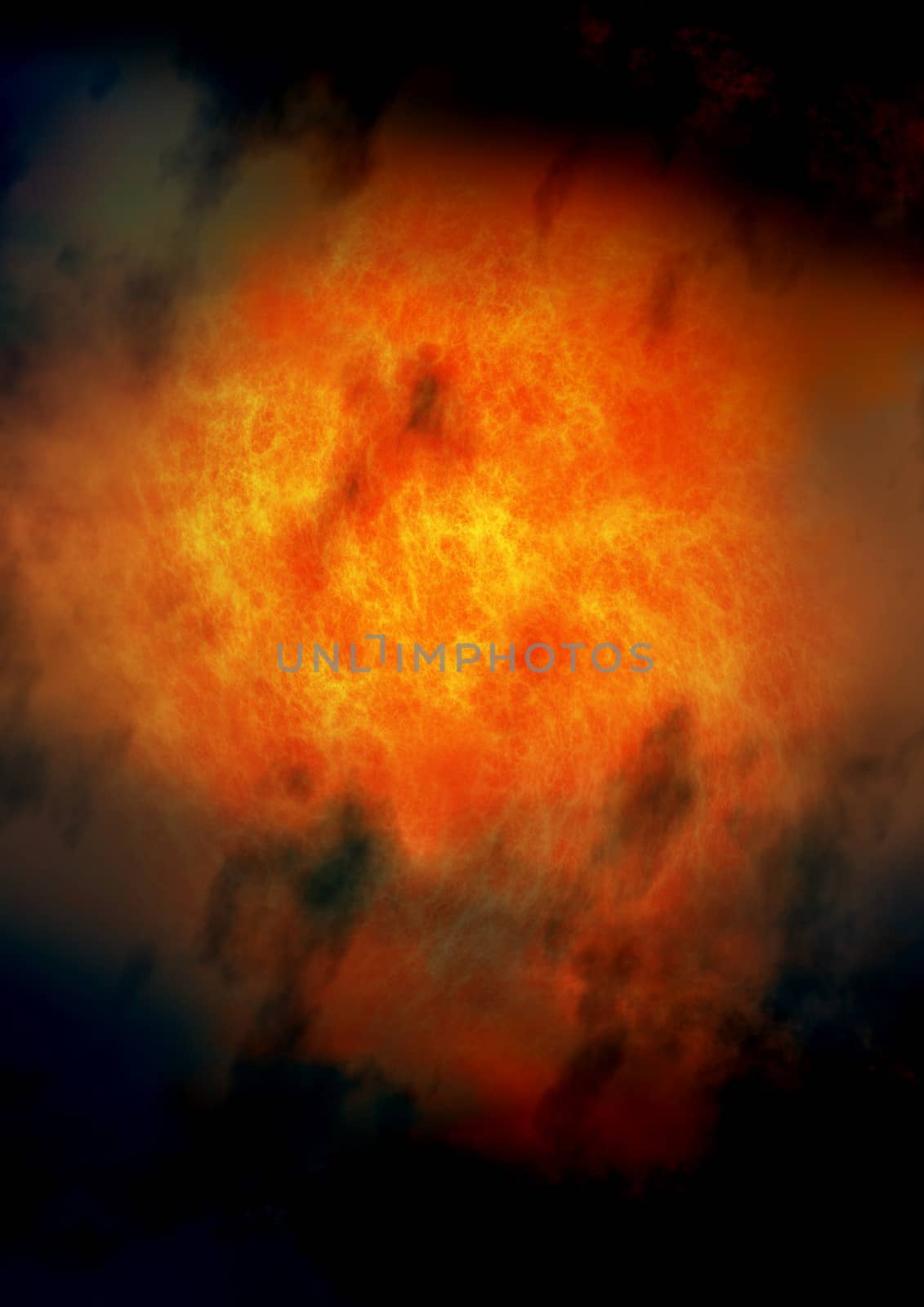 Far being shone nebula and star field against space