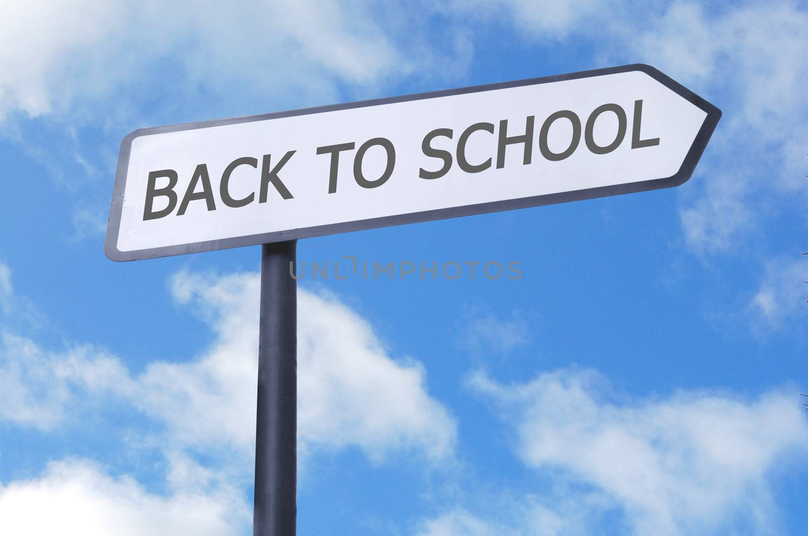Back to school street sign