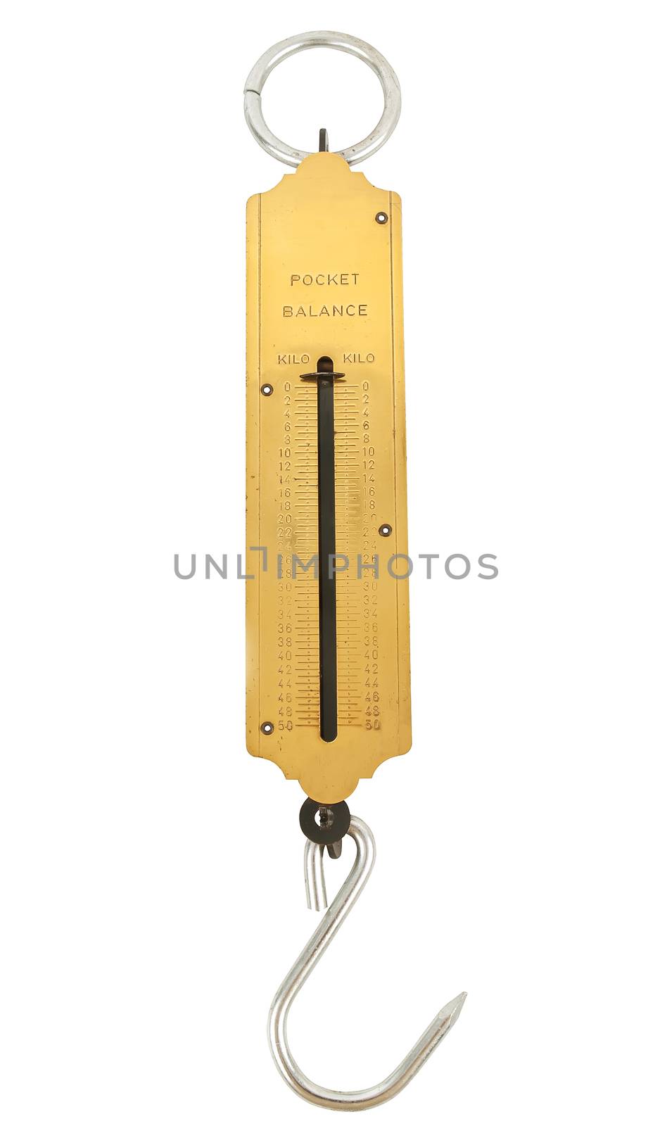 pocket weighing scale isolated on white background