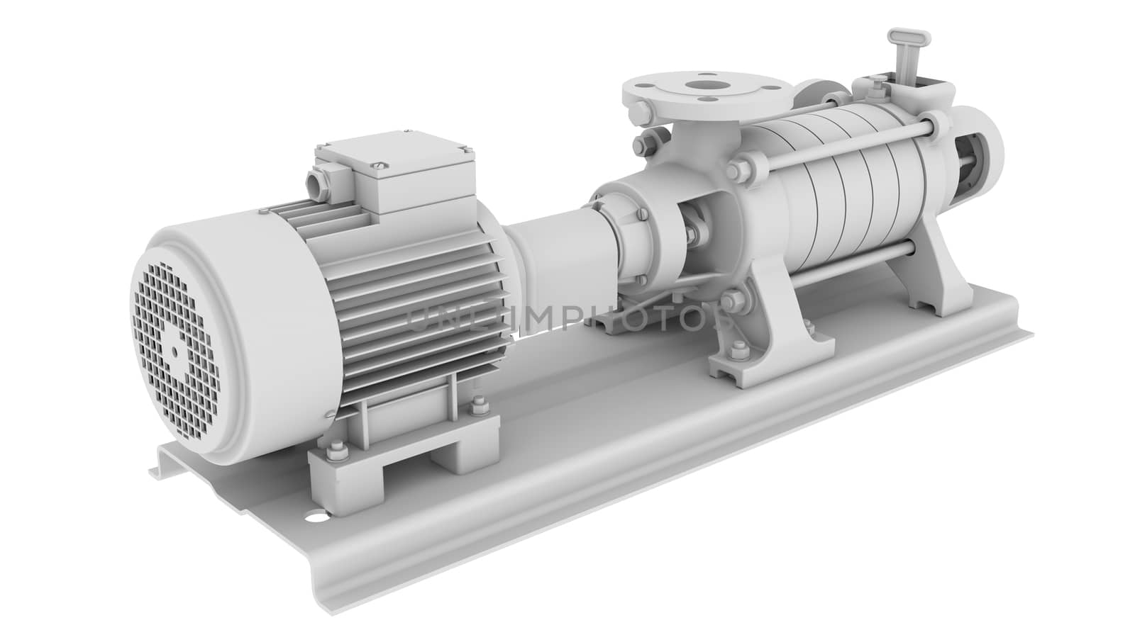 Water pump. Isolated render on the white background