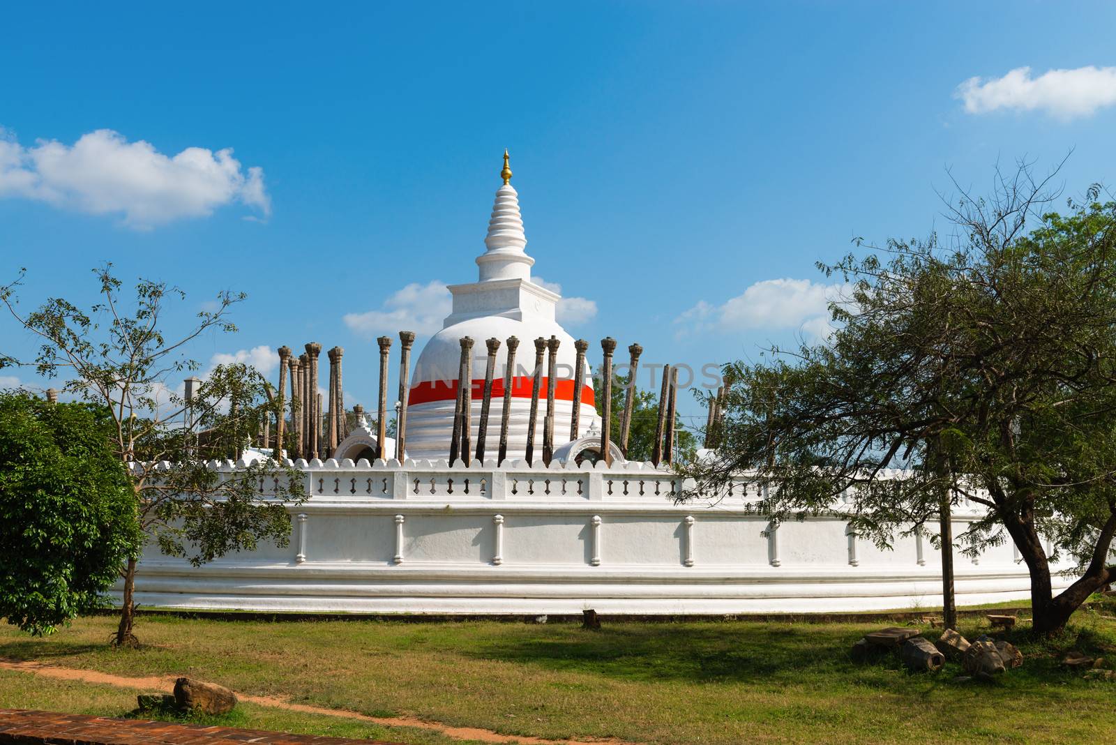 Thuparamaya dagoba in Anuradhapura, Sri Lanka  by iryna_rasko