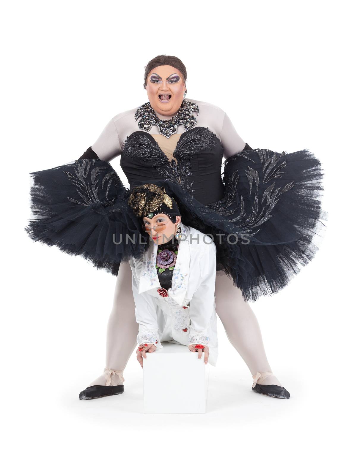 Two drag queens performing together by Discovod