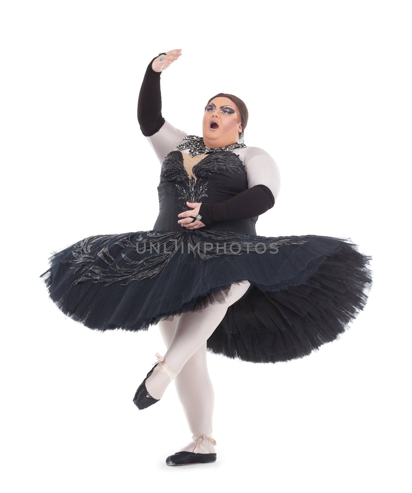 Drag queen dancing in a tutu by Discovod