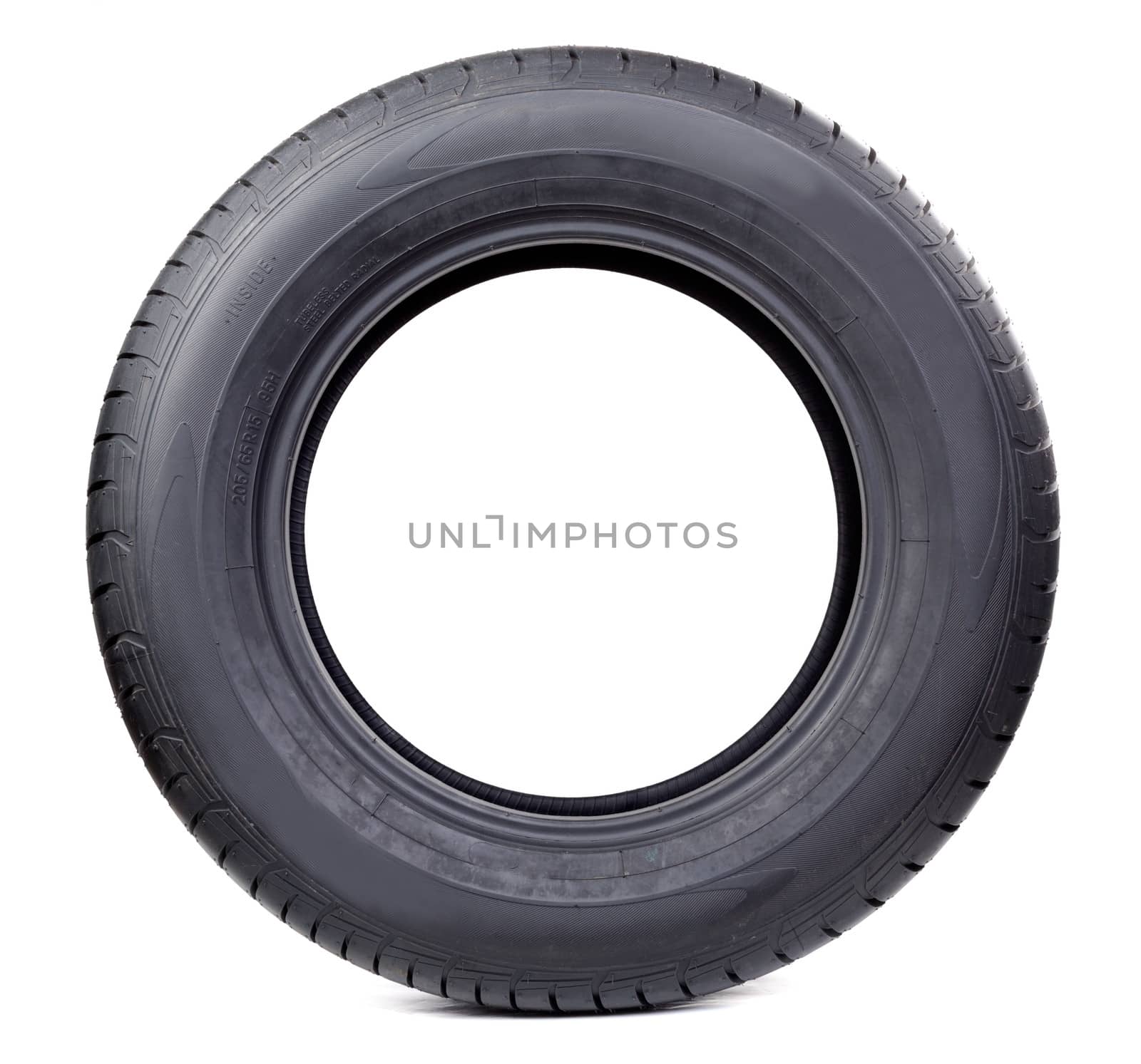 Car tire isolated on white background