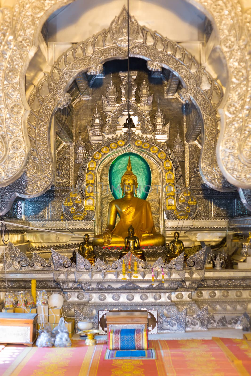 Golden Buddha statue at the temple