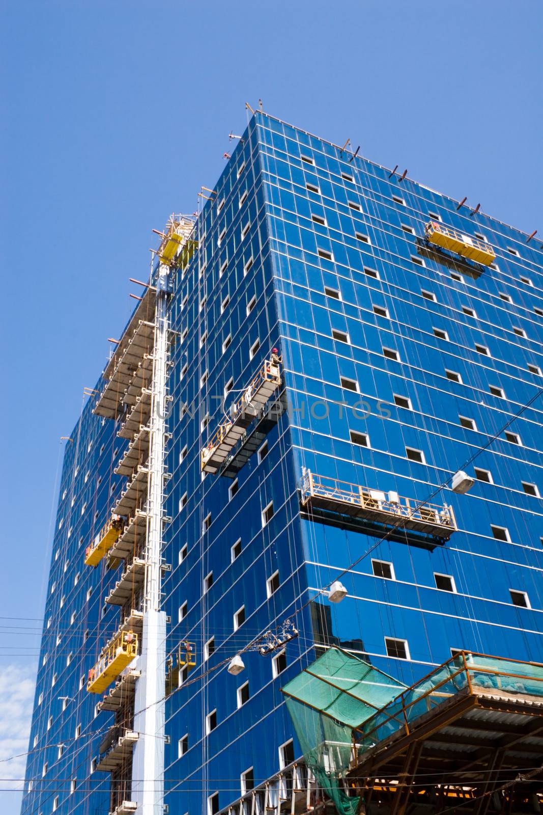 Construction of a new trading building.