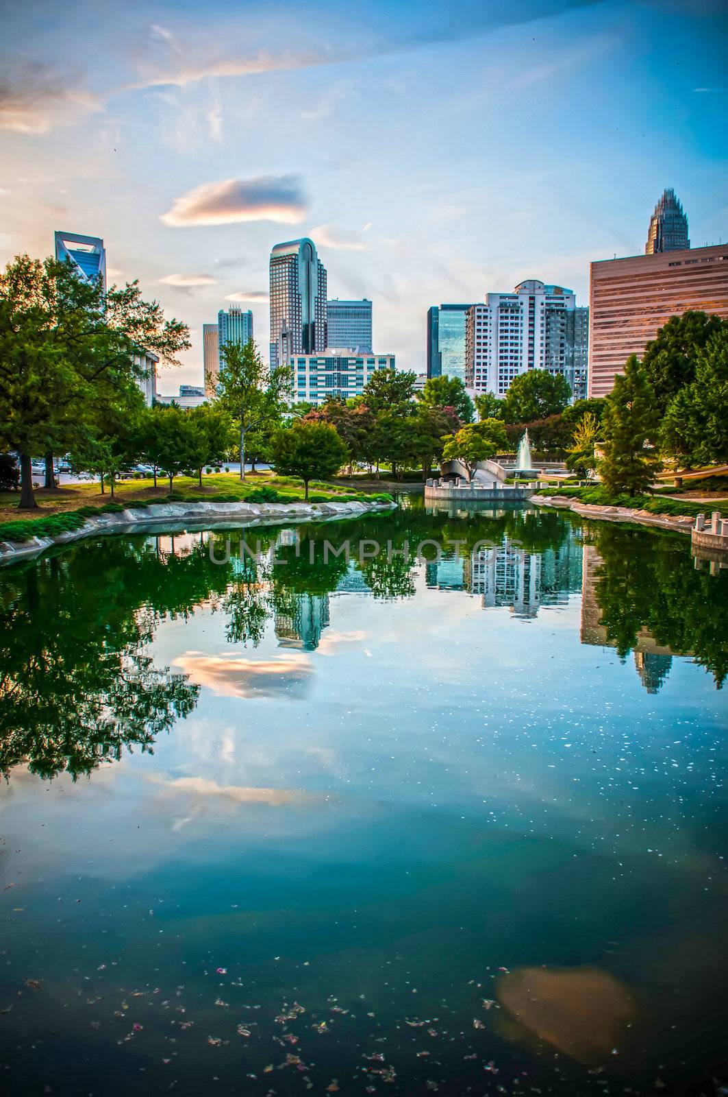 Skyline of Uptown Charlotte, North Carolina. by digidreamgrafix