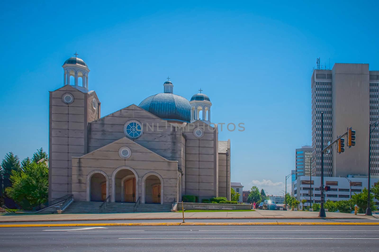 greenville south carolina skyline by digidreamgrafix