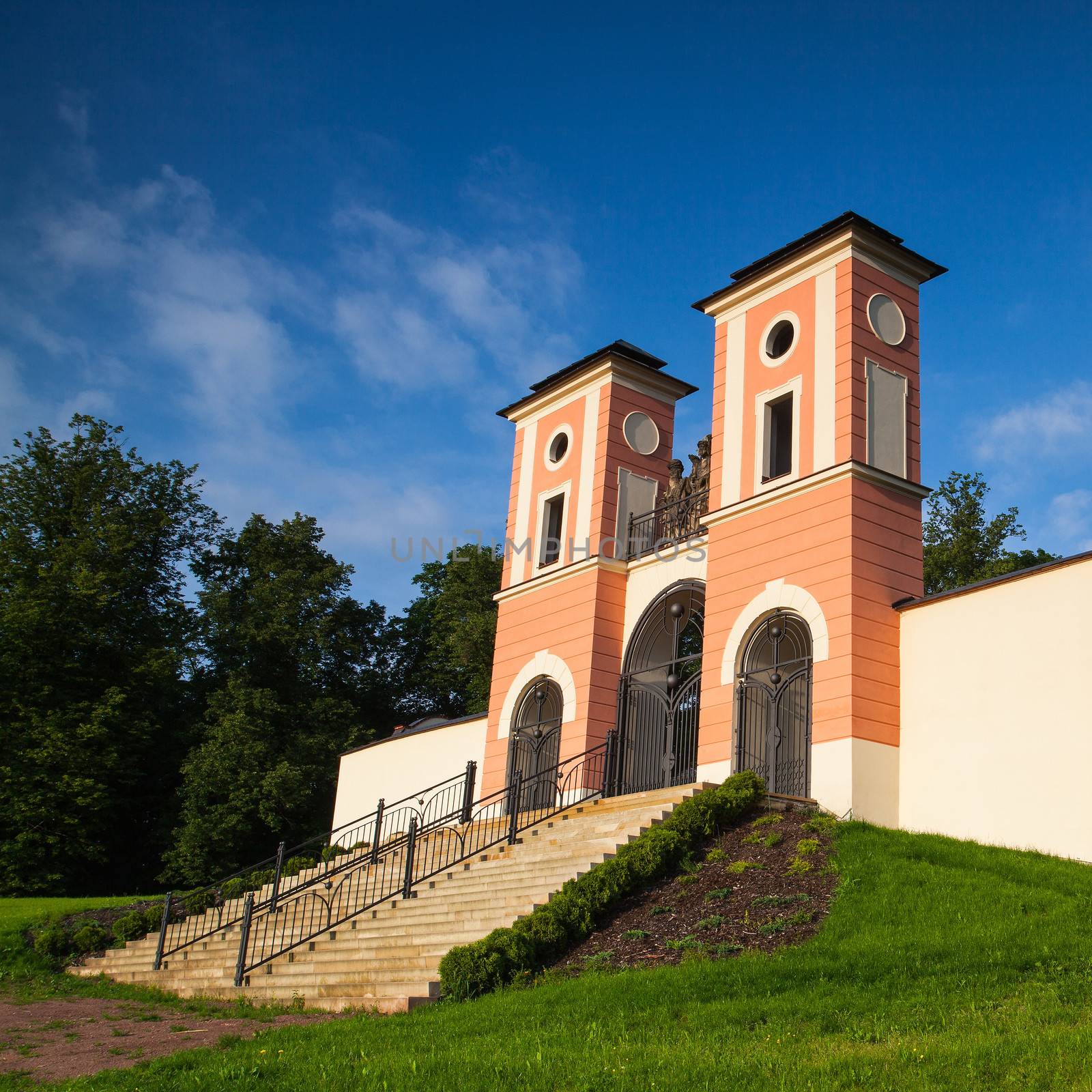 Renovated pilgrimage church in Jaromerice u Jevicka