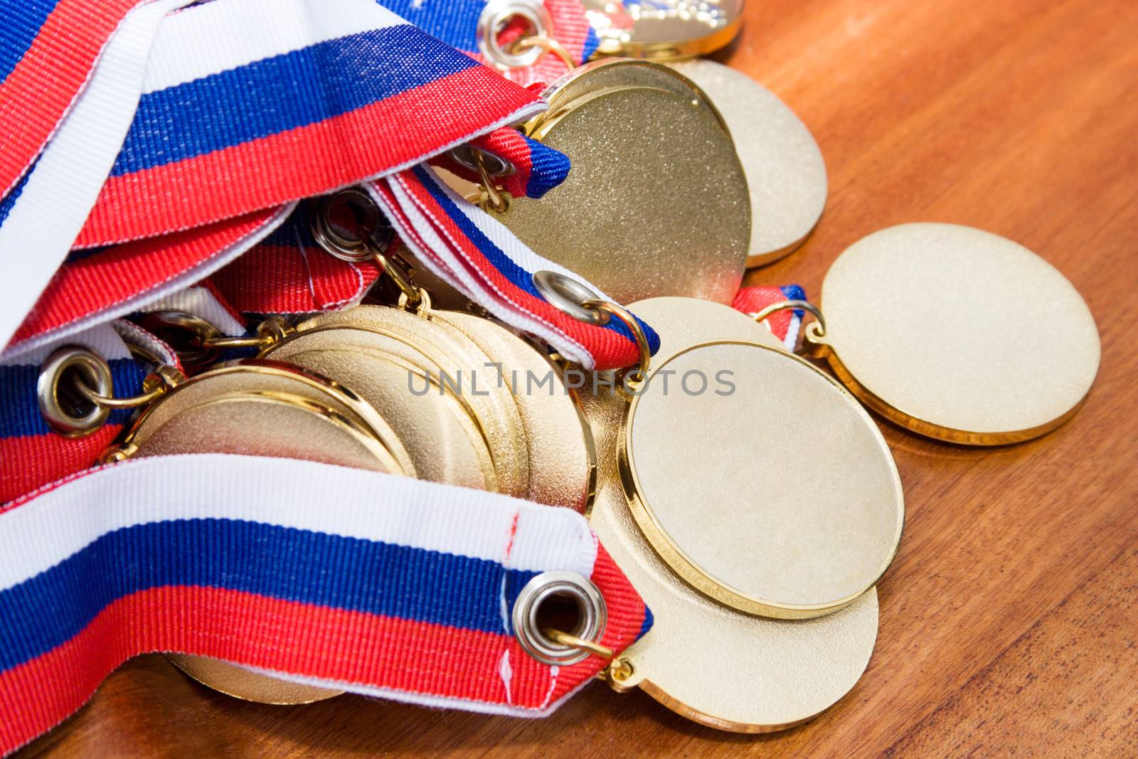 Gold medals  before handing to champions.