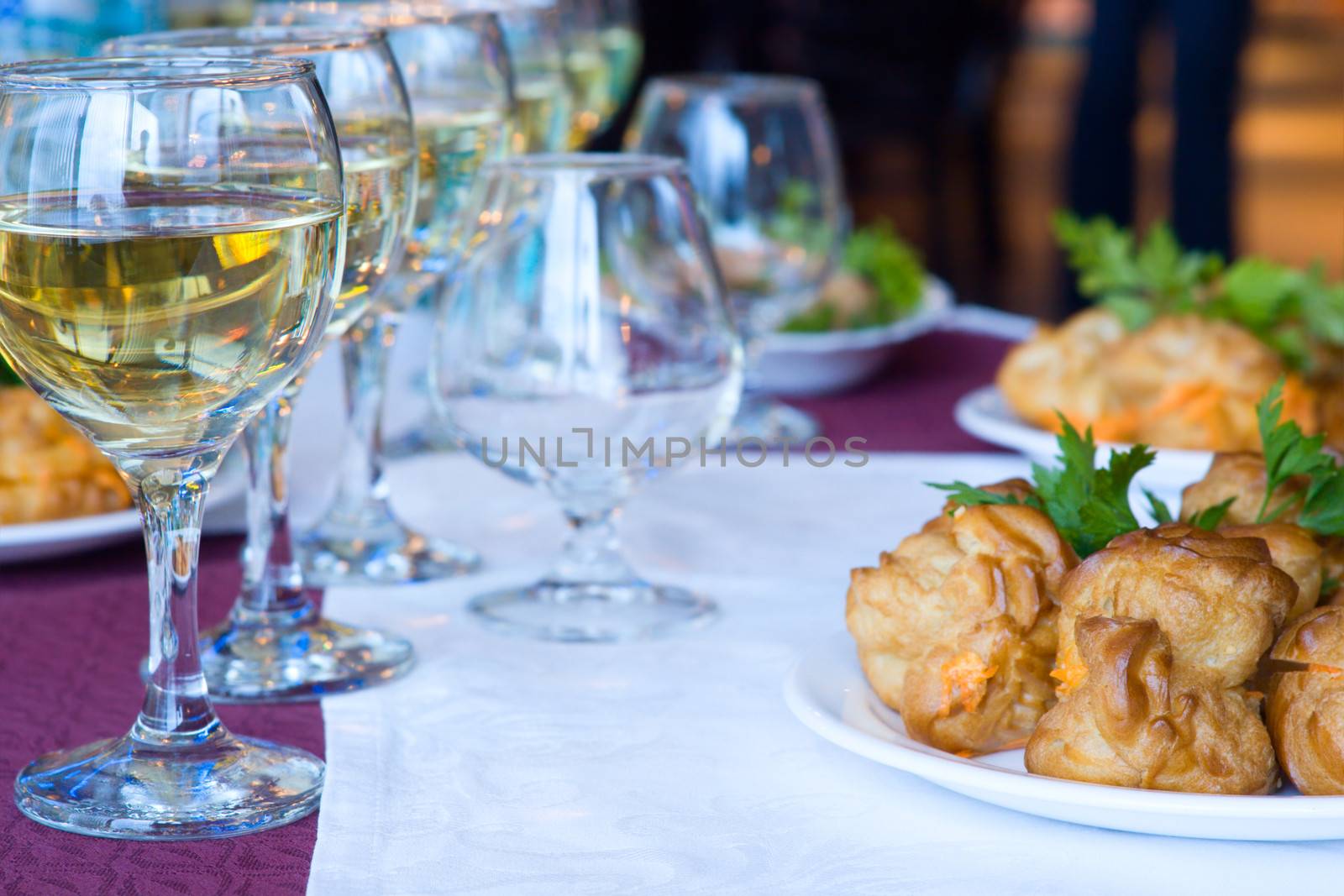 Part o a restaurant table, ready to invite somebody