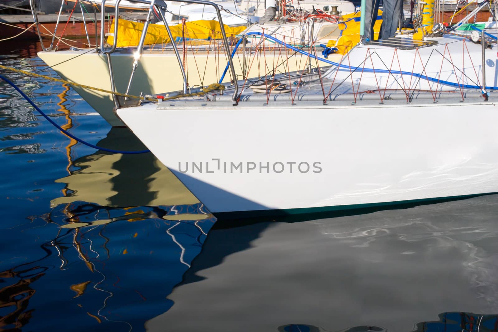 Luxury watercraft await their next outing. Vladivostok marina.