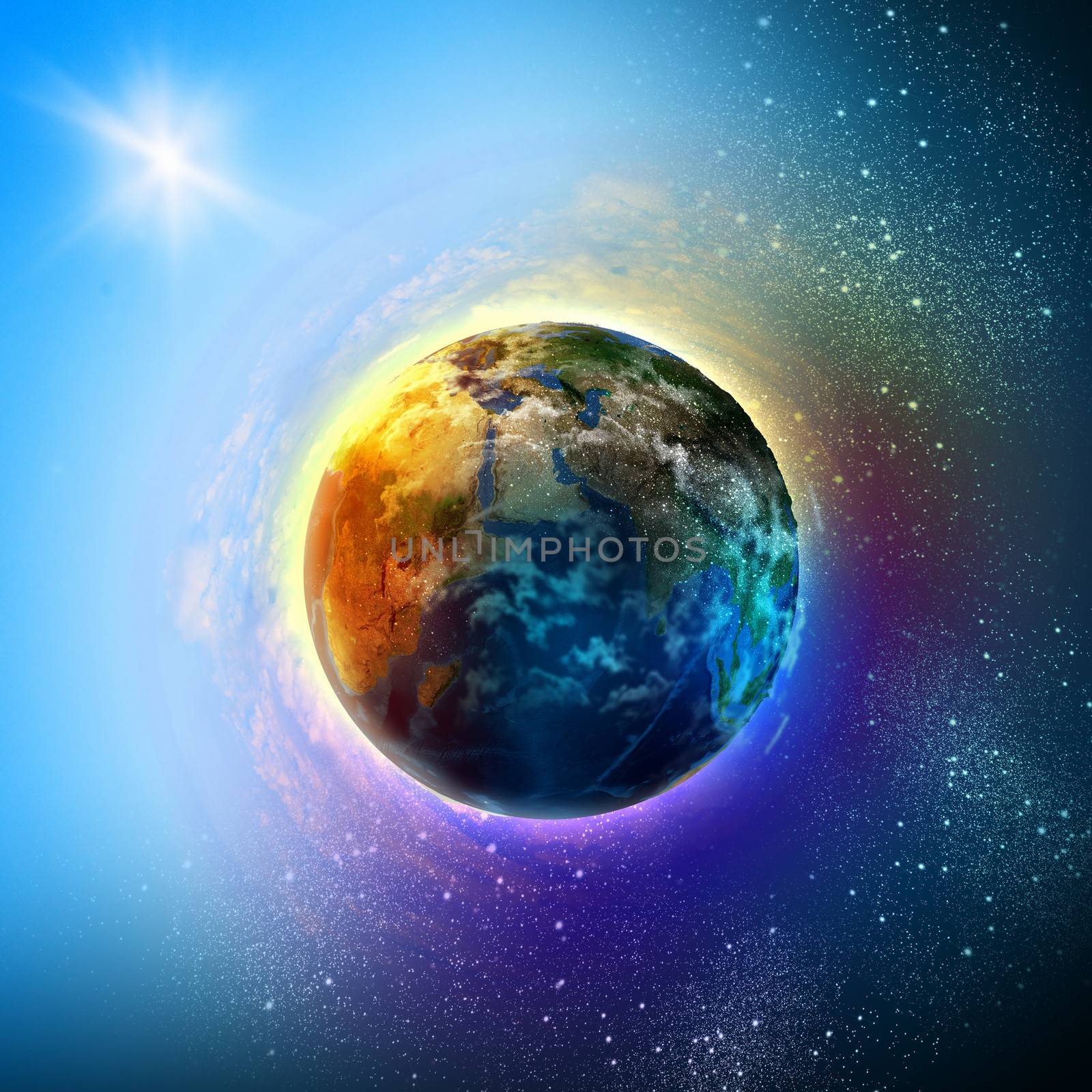 Image of earth planet. Elements of this image are furnished by NASA